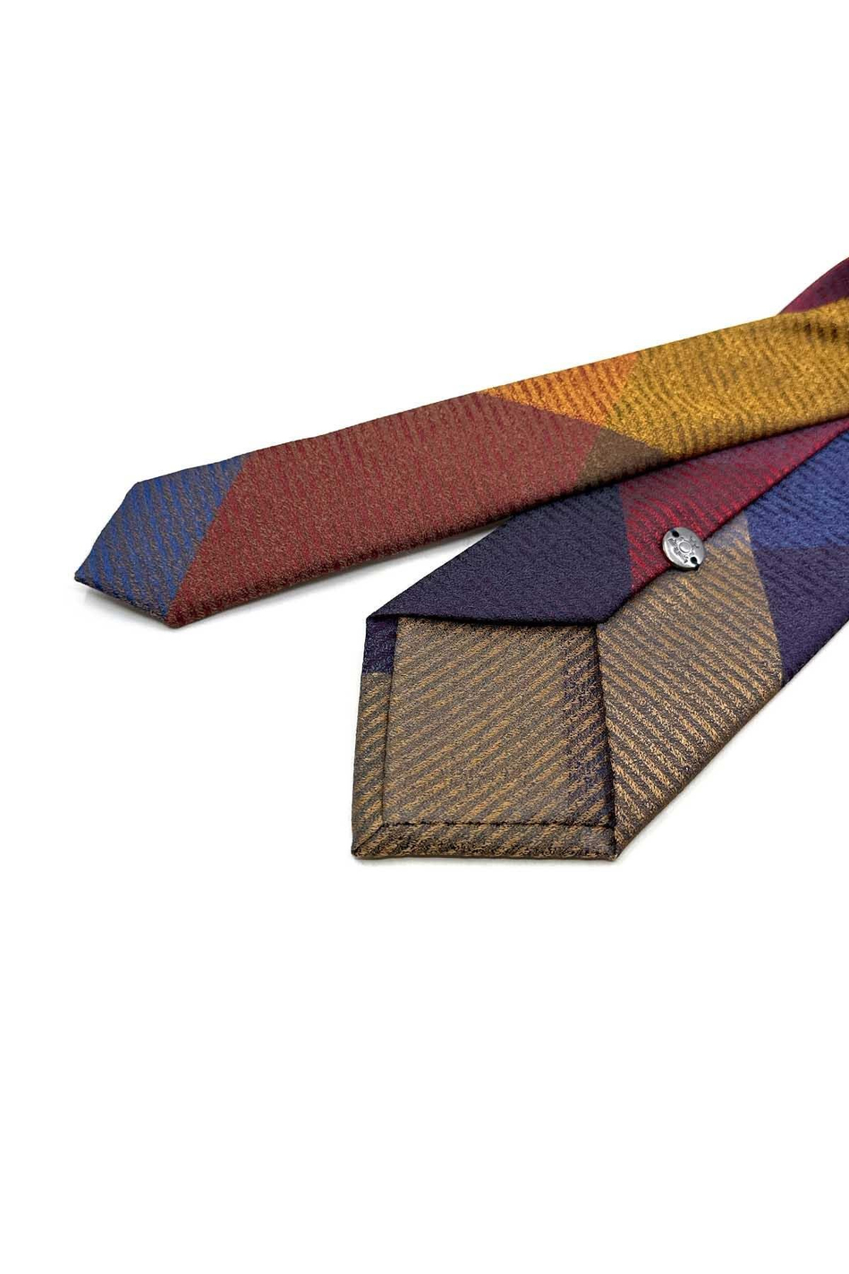 Kum Desen Çok Renkli Patchwork Klasik Kravat KK13386