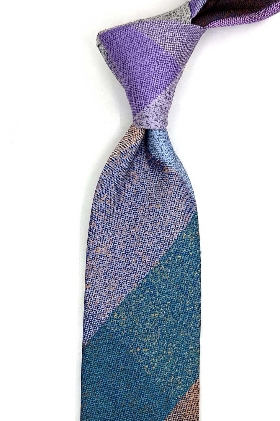 Kum Desen Çok Renkli Patchwork Klasik Kravat KK13389