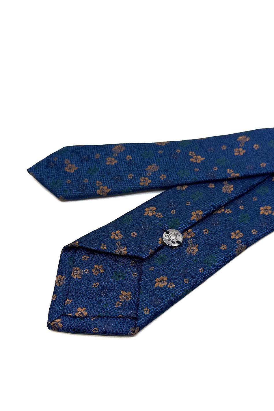 Lacivert Çiçek Desen İnce Kravat SK7941