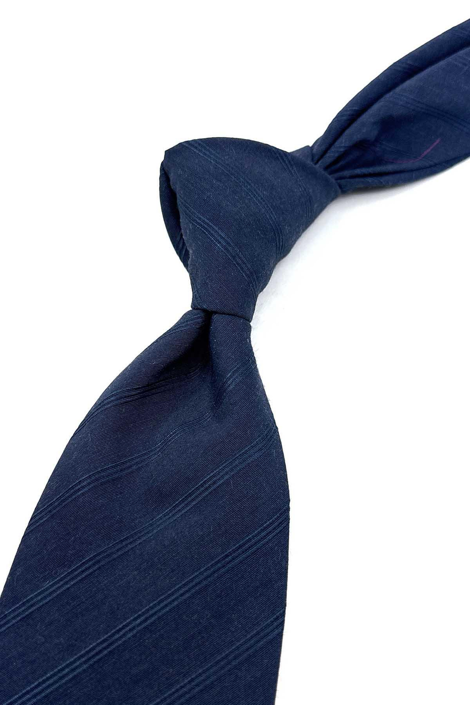 Lacivert Çizgi Desen İtalyan İpek Kravat İK1659