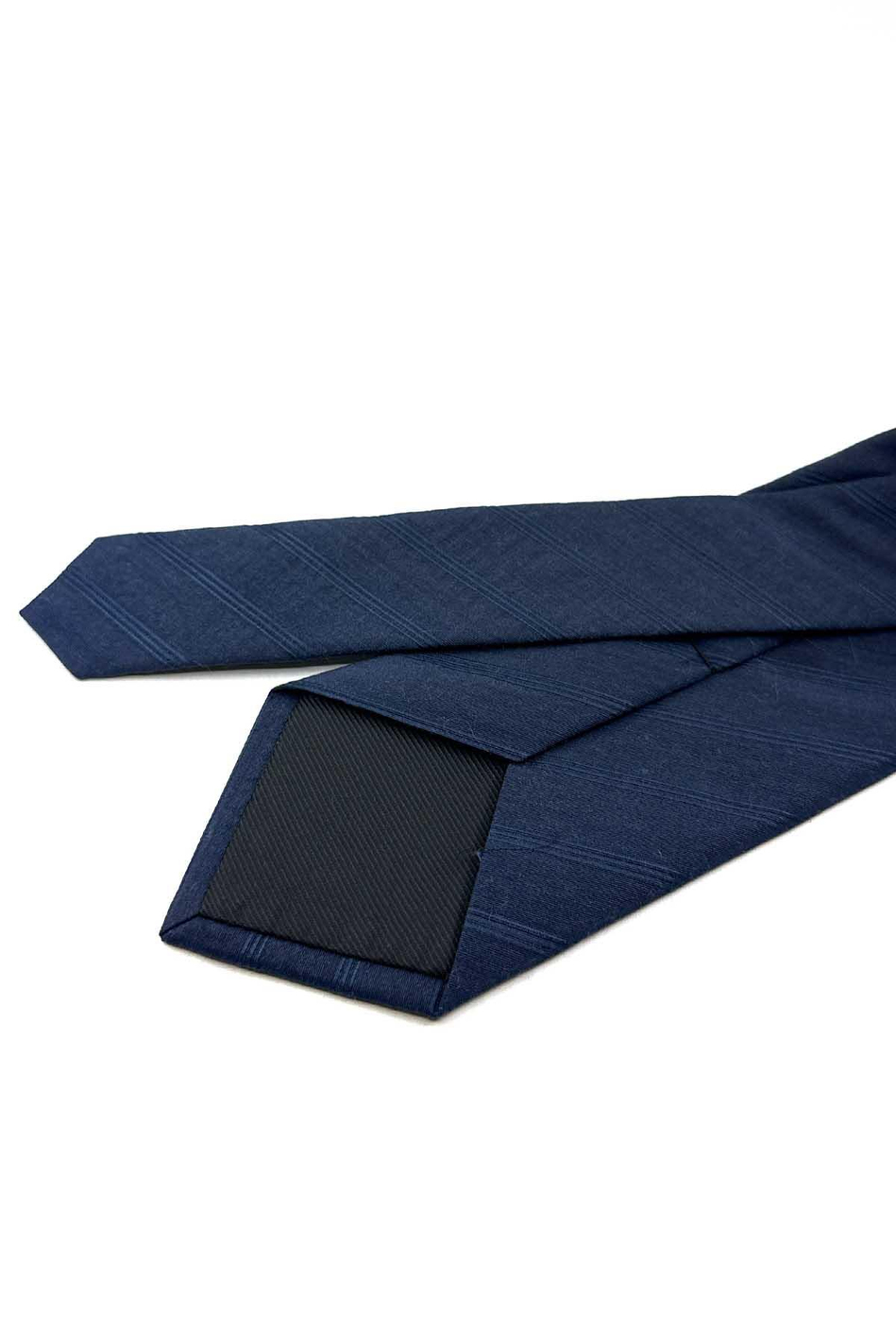 Lacivert Çizgi Desen İtalyan İpek Kravat İK1659