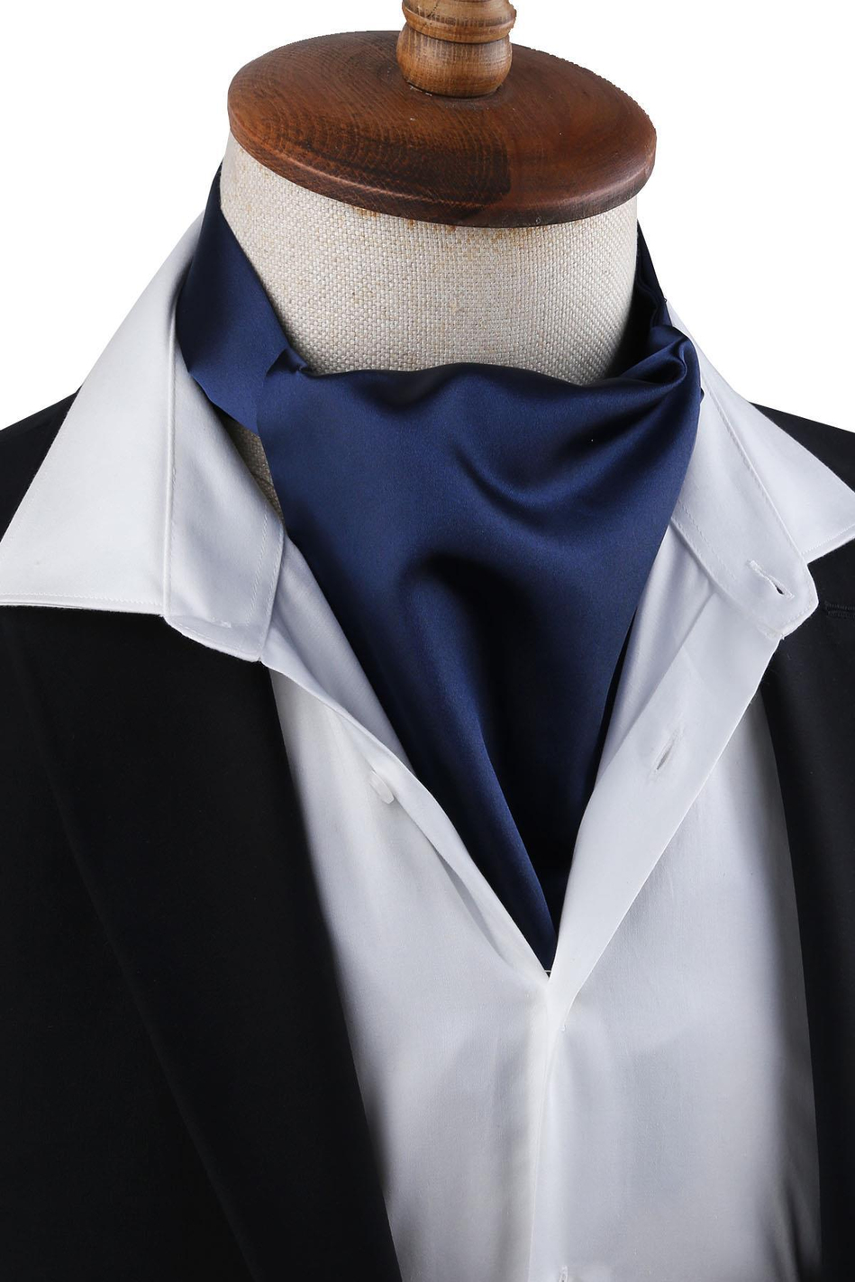 Lacivert Düz Ascot Fular K574