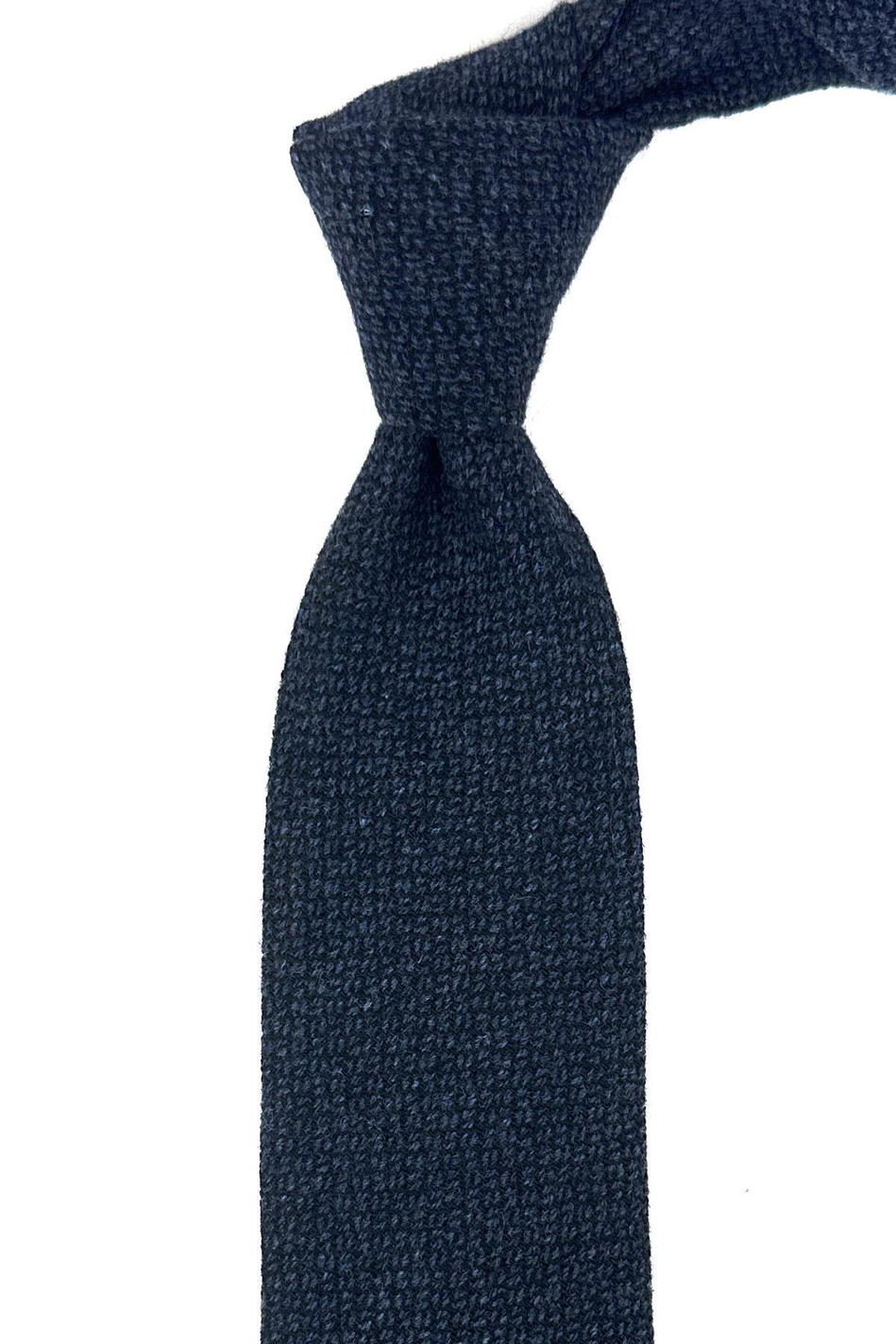 Lacivert Düz Desen Klasik Yün Kravat KK12080