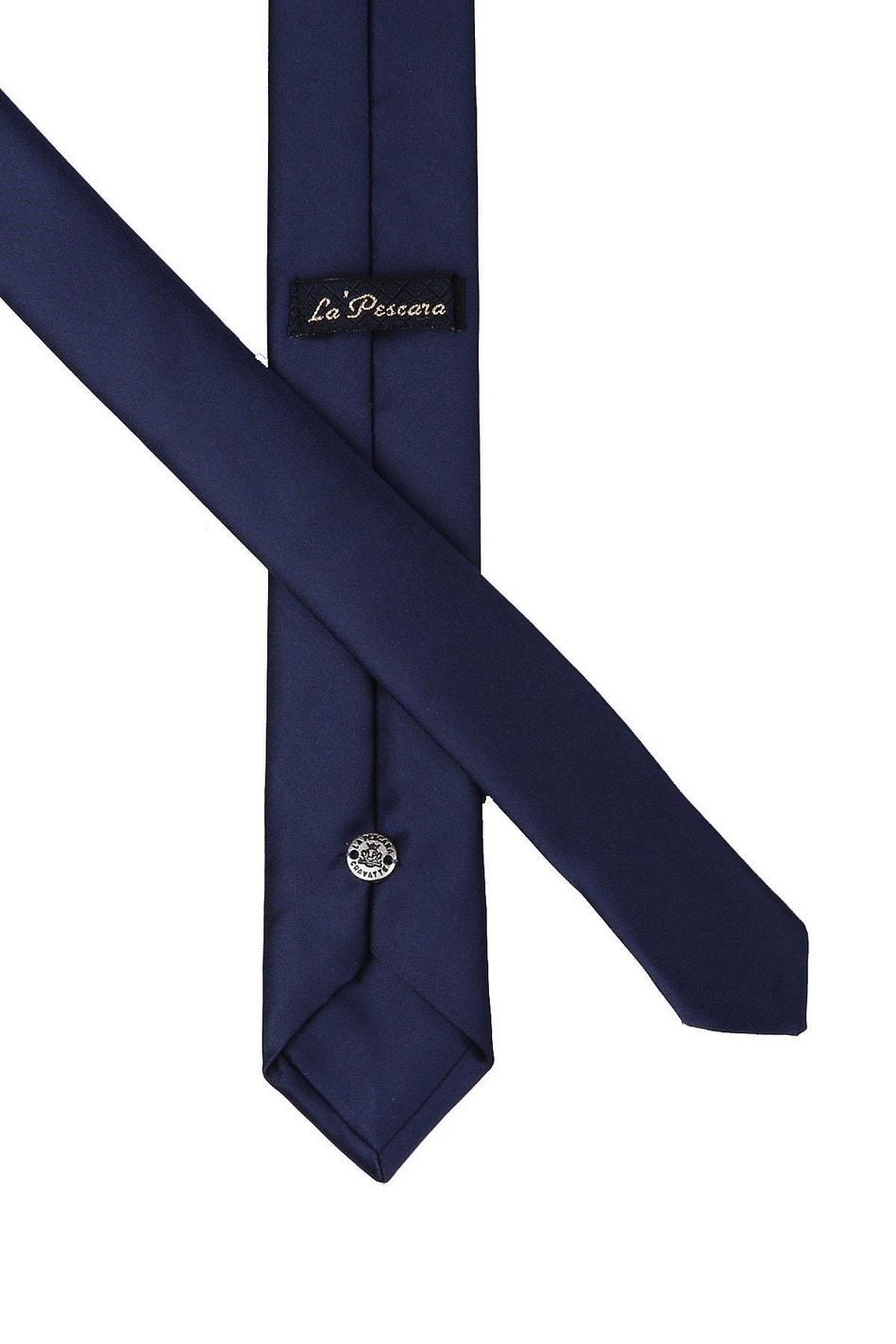 Lacivert Düz Mat Saten Çok İnce Kravat UST30