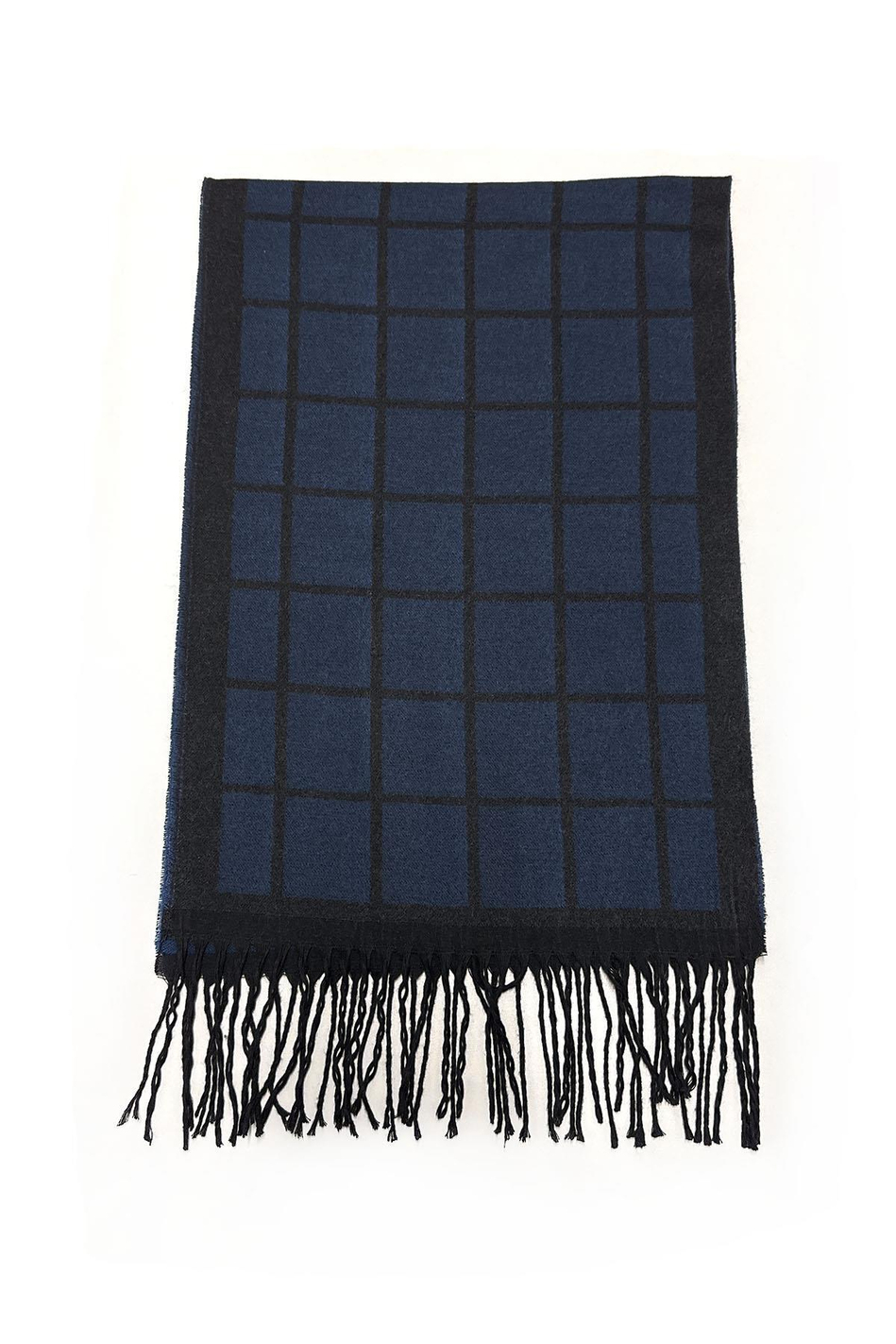 Lacivert Ekose Desen Erkek Kaşkol K406