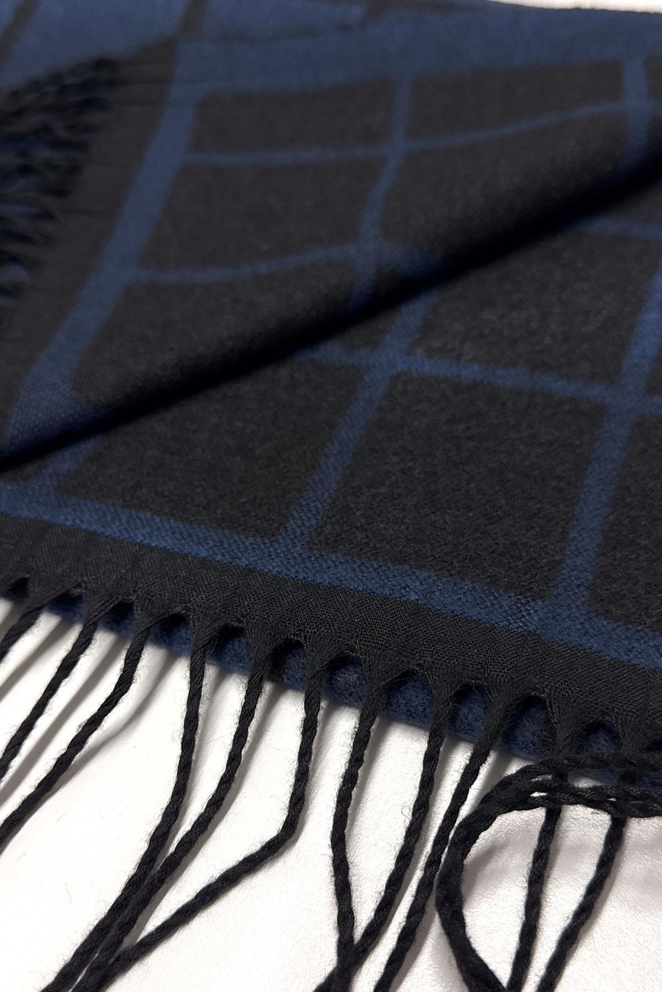 Lacivert Ekose Desen Erkek Kaşkol K406