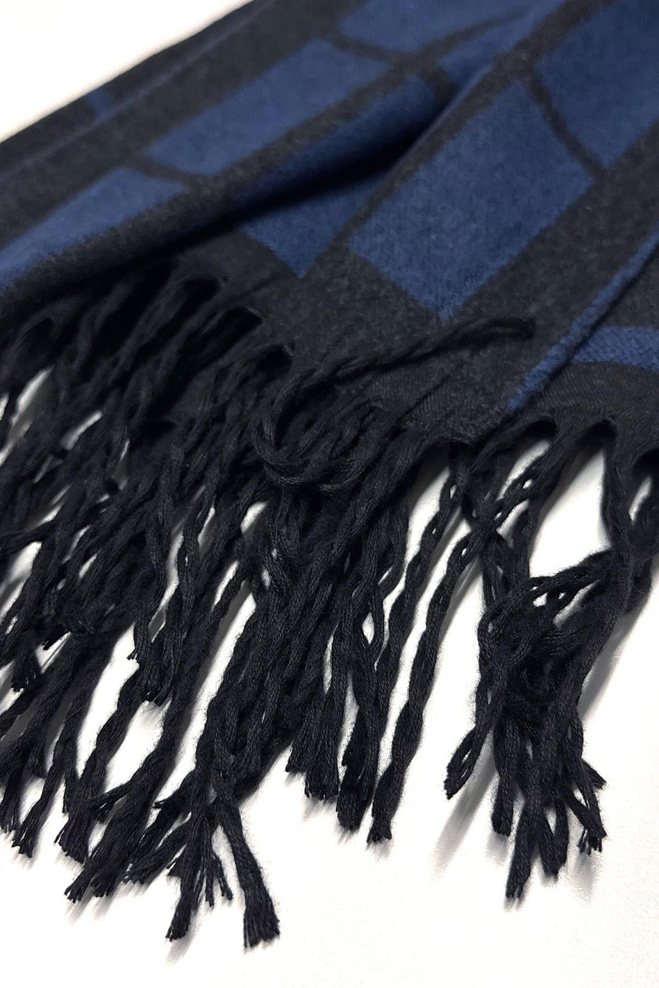 Lacivert Ekose Desen Erkek Kaşkol K406