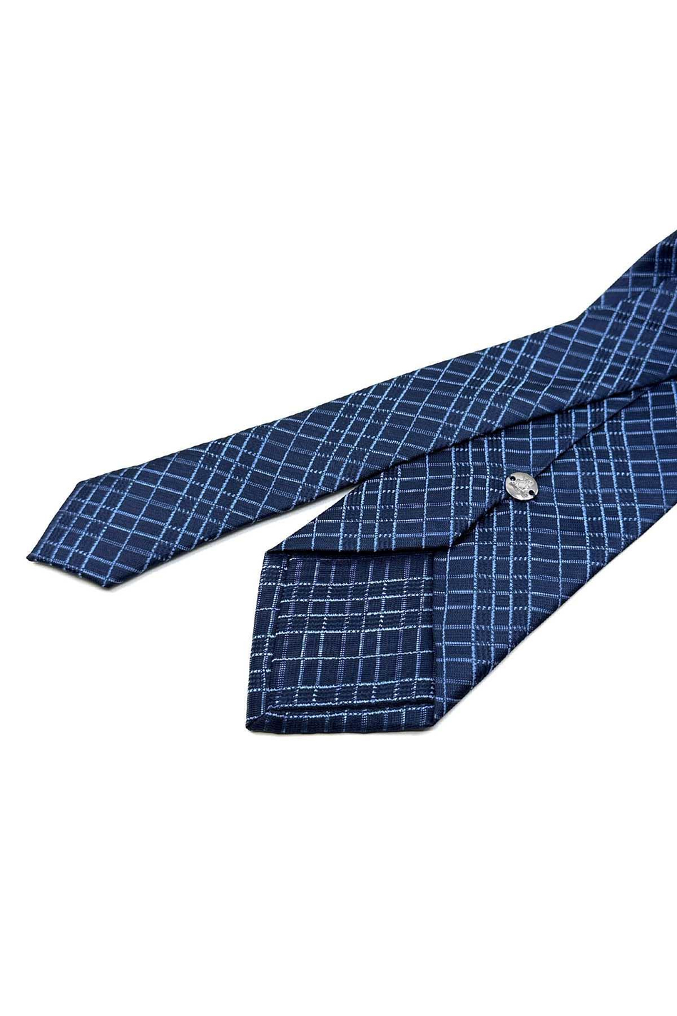 Lacivert Kare Desen Mendilli Klasik Kravat KK12593