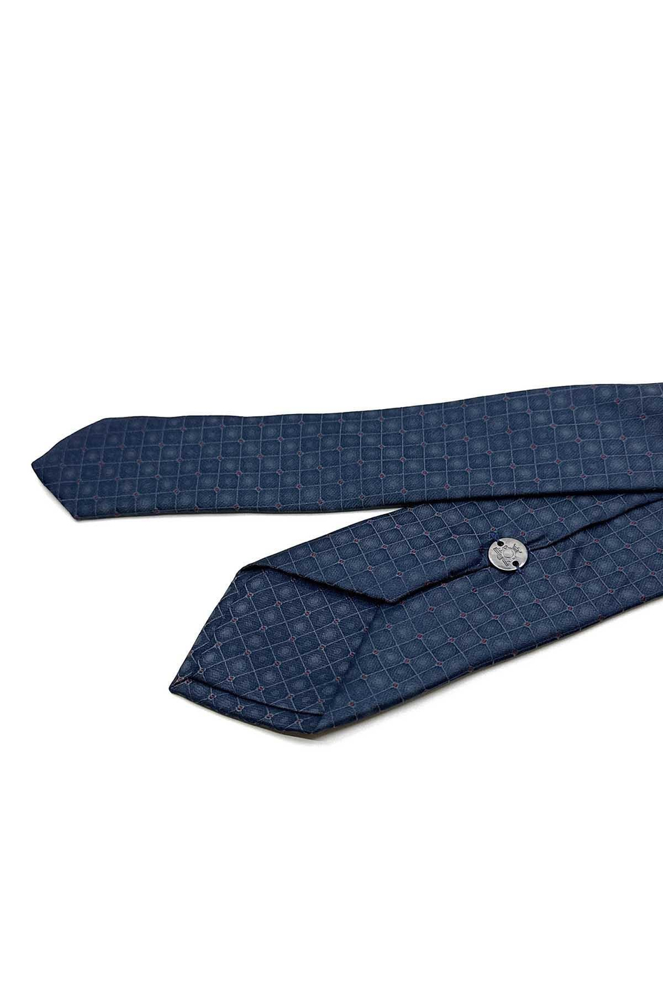 Lacivert Kare Desen Slim Kravat SK7982