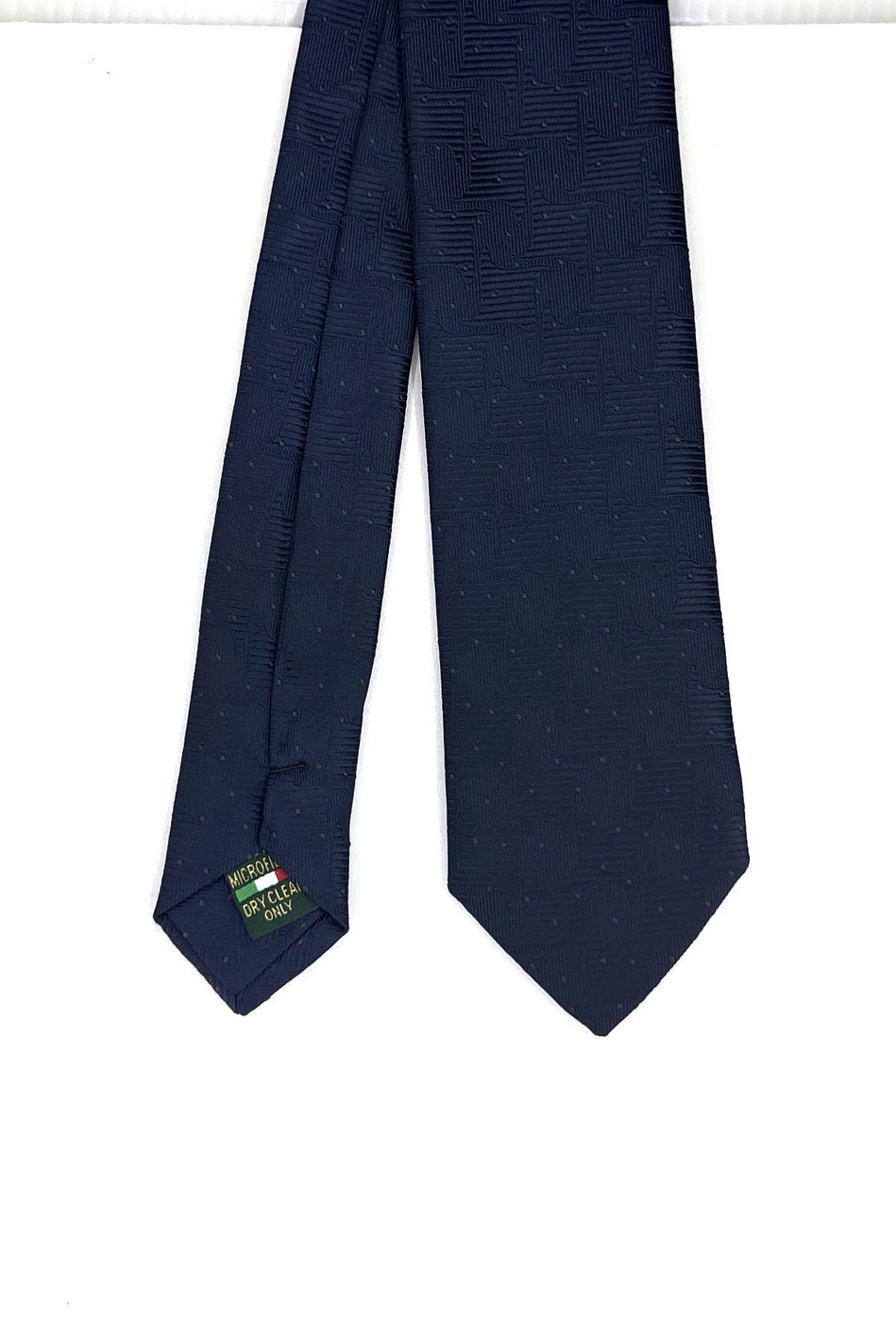 Lacivert Kendinden Desen İnce Kravat SK7752