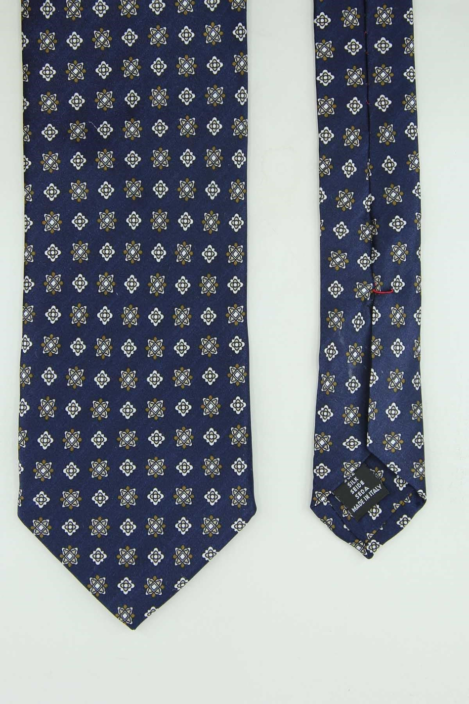 Lacivert Küçük Desen İtalyan İpek Kravat İK2561