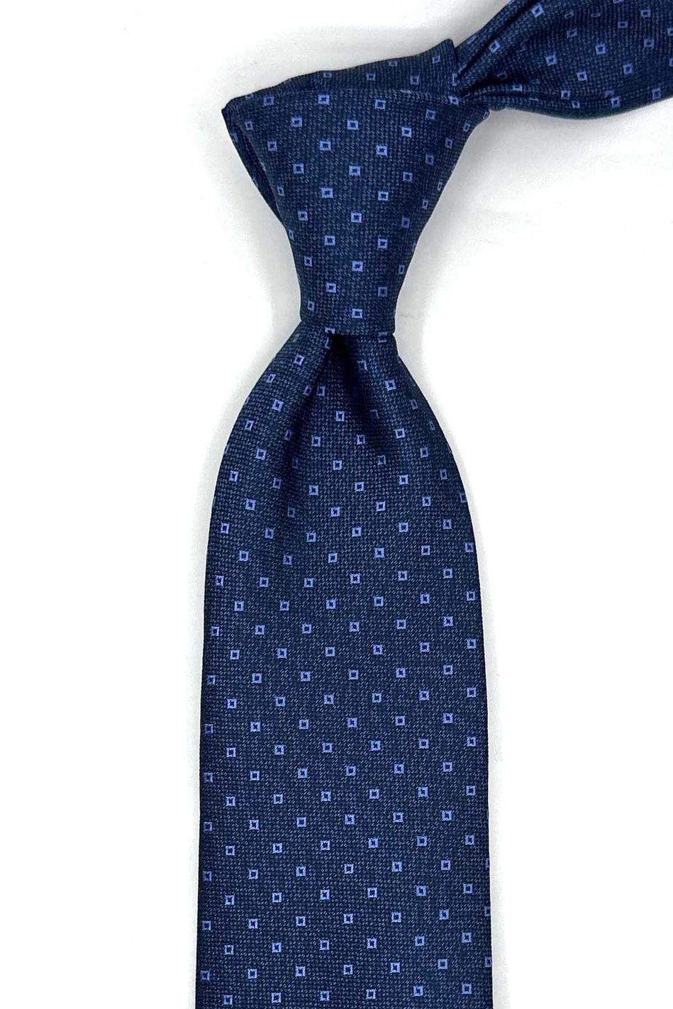 Lacivert Küçük Desen Mendilli Klasik Kravat KK12942