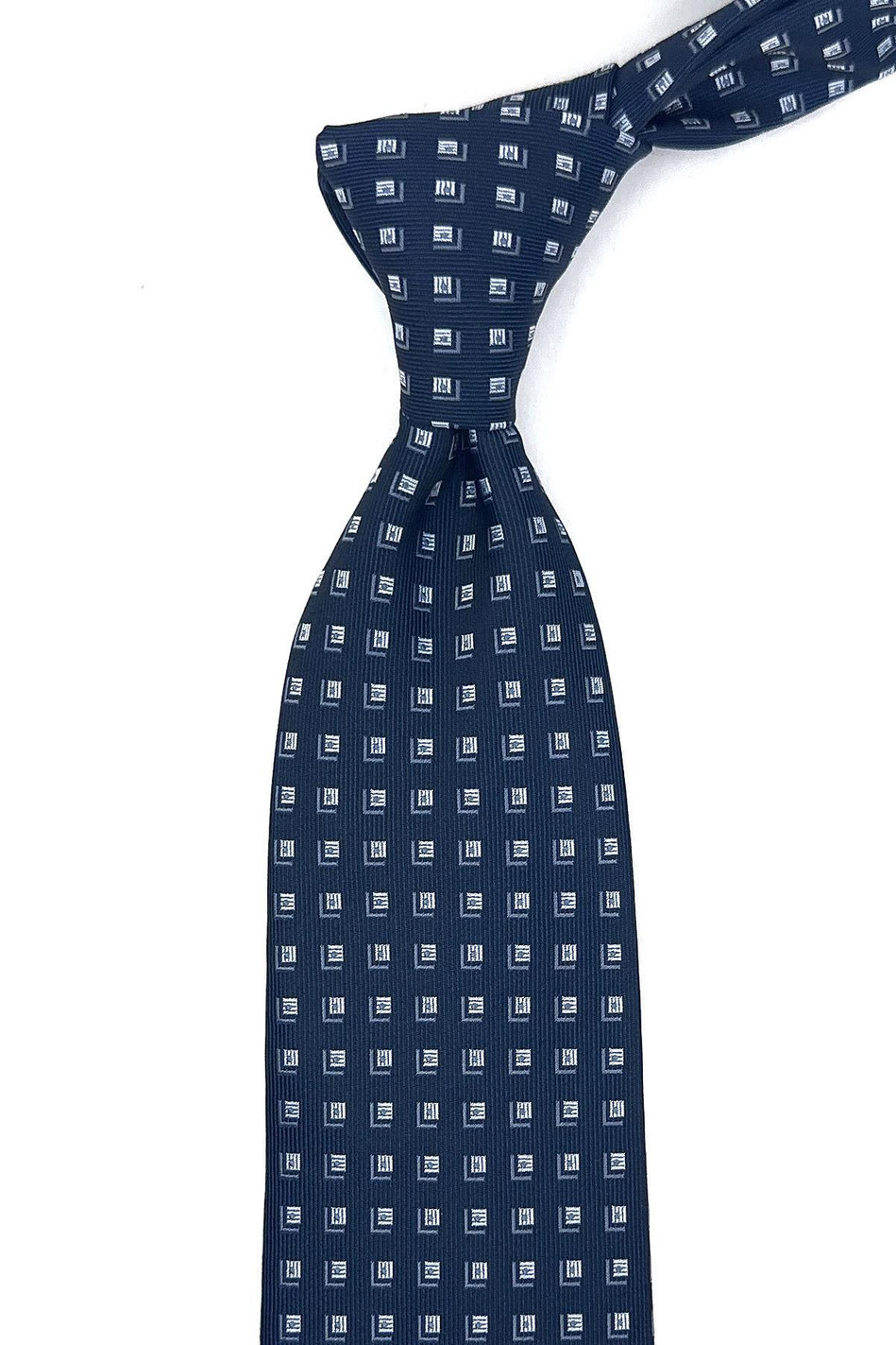 Lacivert Küçük Desen Mendilli Klasik Kravat KK11851