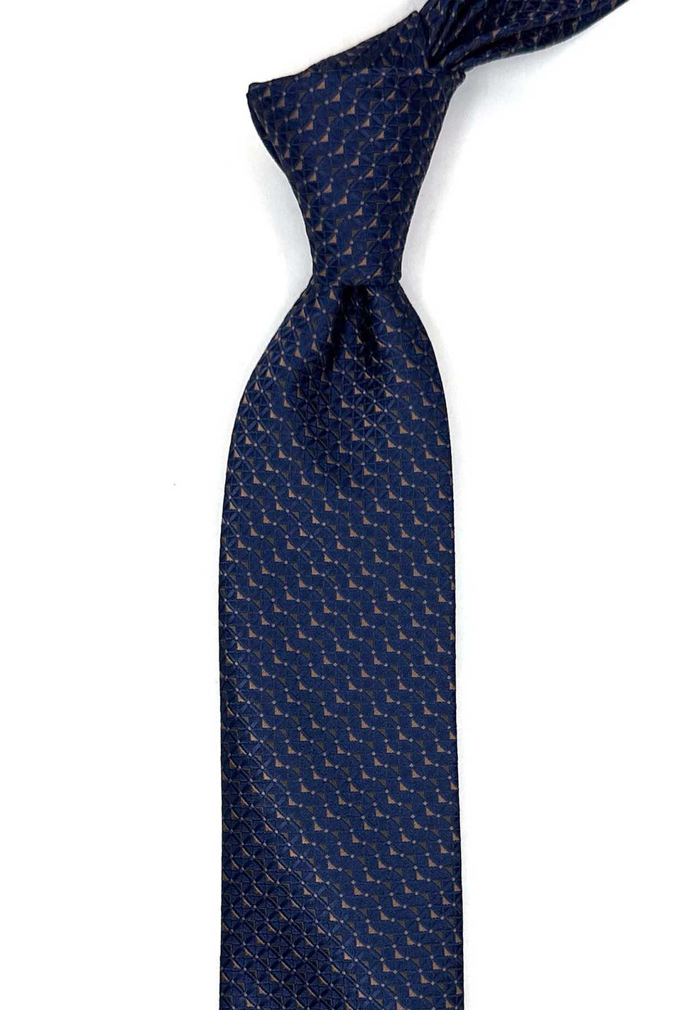 Lacivert Küçük Desen Slim Kravat SK8009
