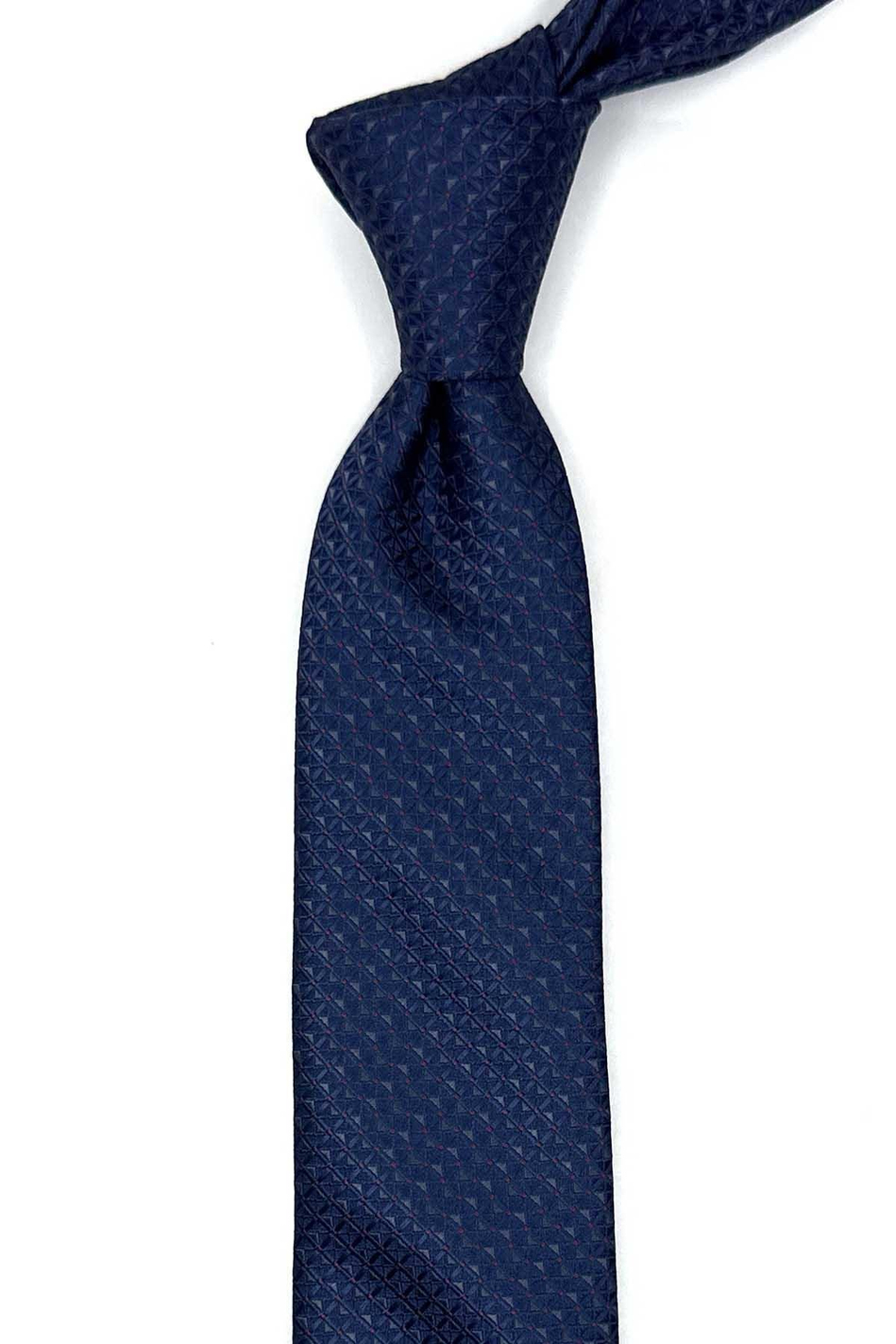 Lacivert Küçük Desen Slim Kravat SK8013