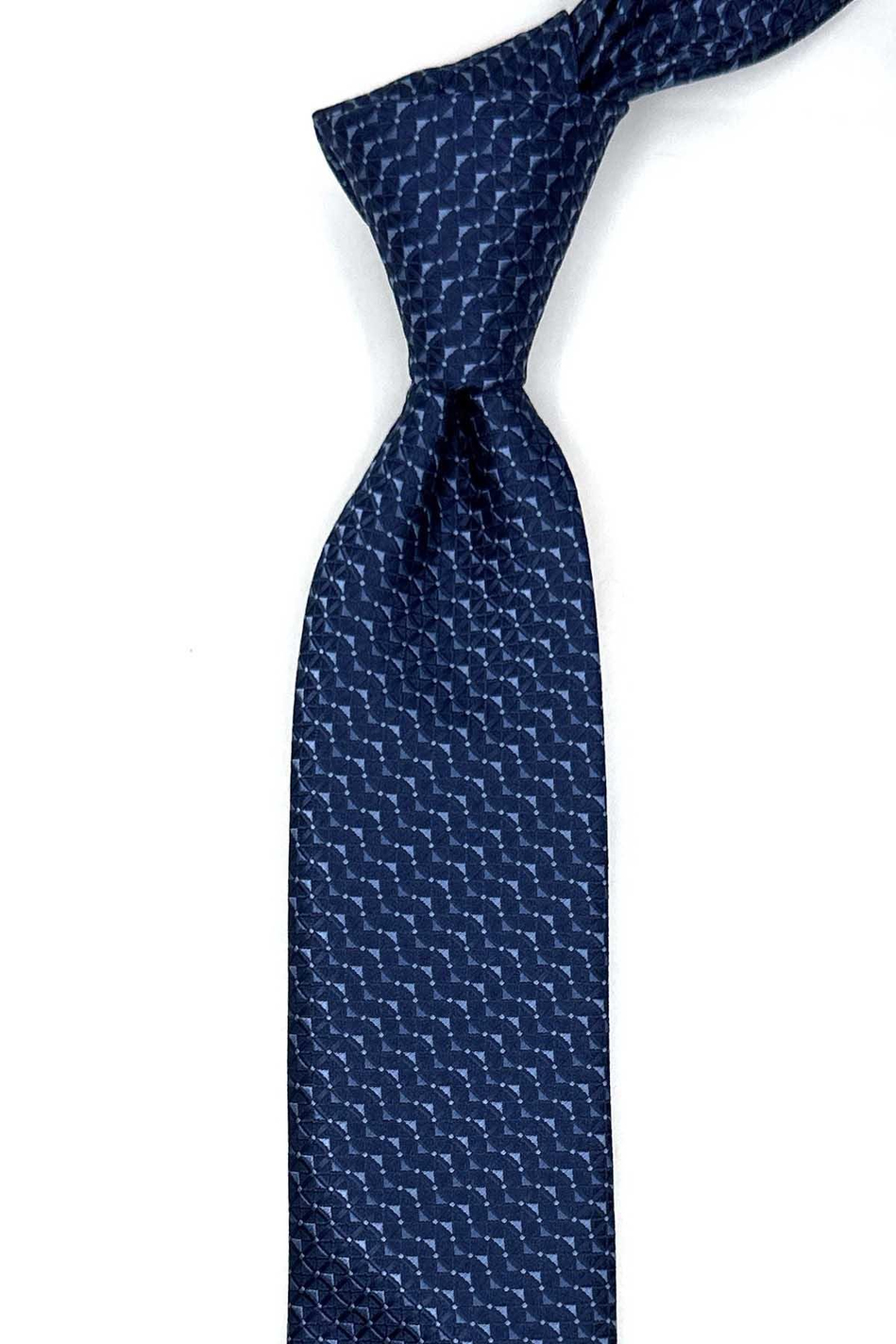 Lacivert Küçük Desen Slim Kravat SK8016