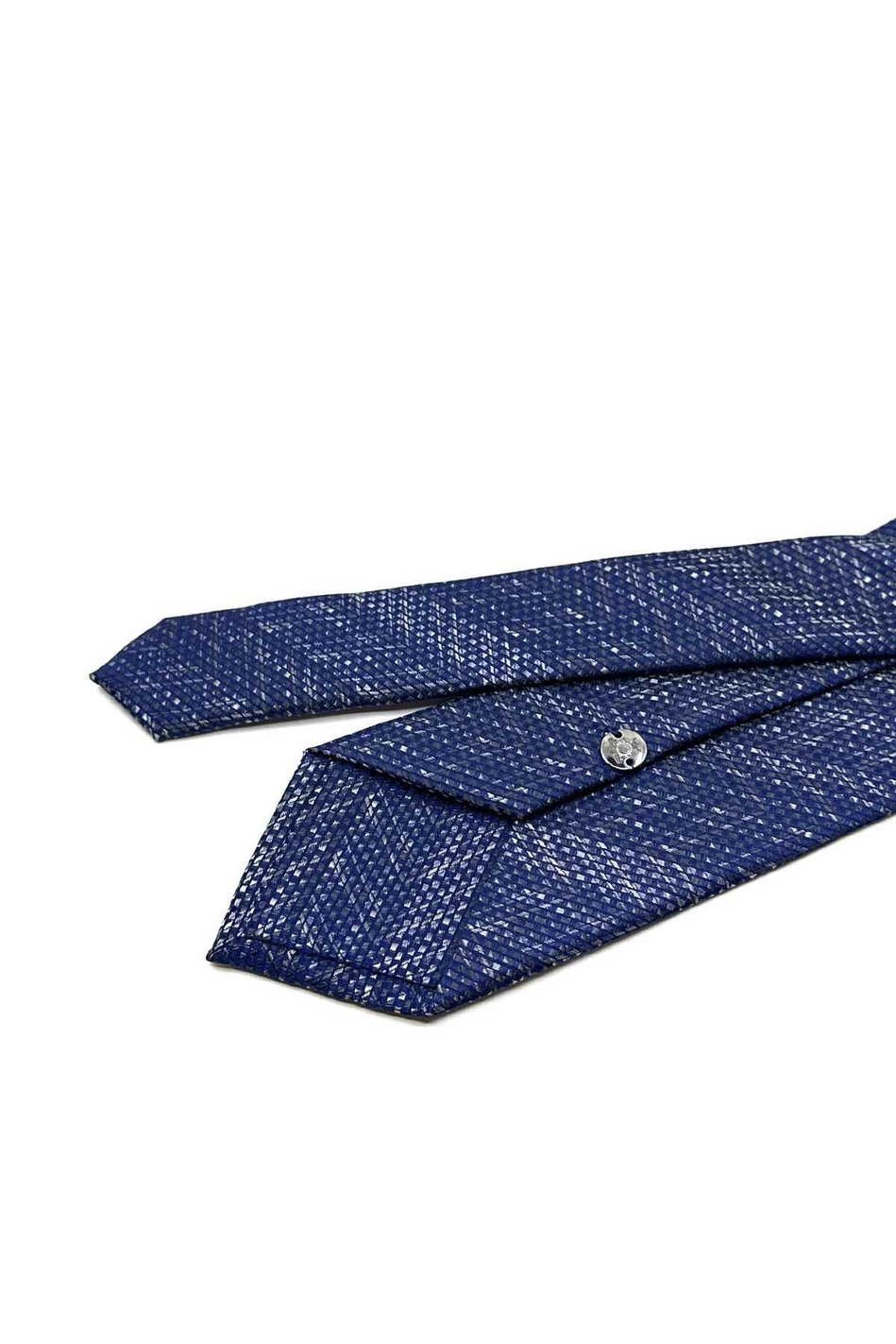 Lacivert Kum Desen Mendilli Klasik Kravat KK12937
