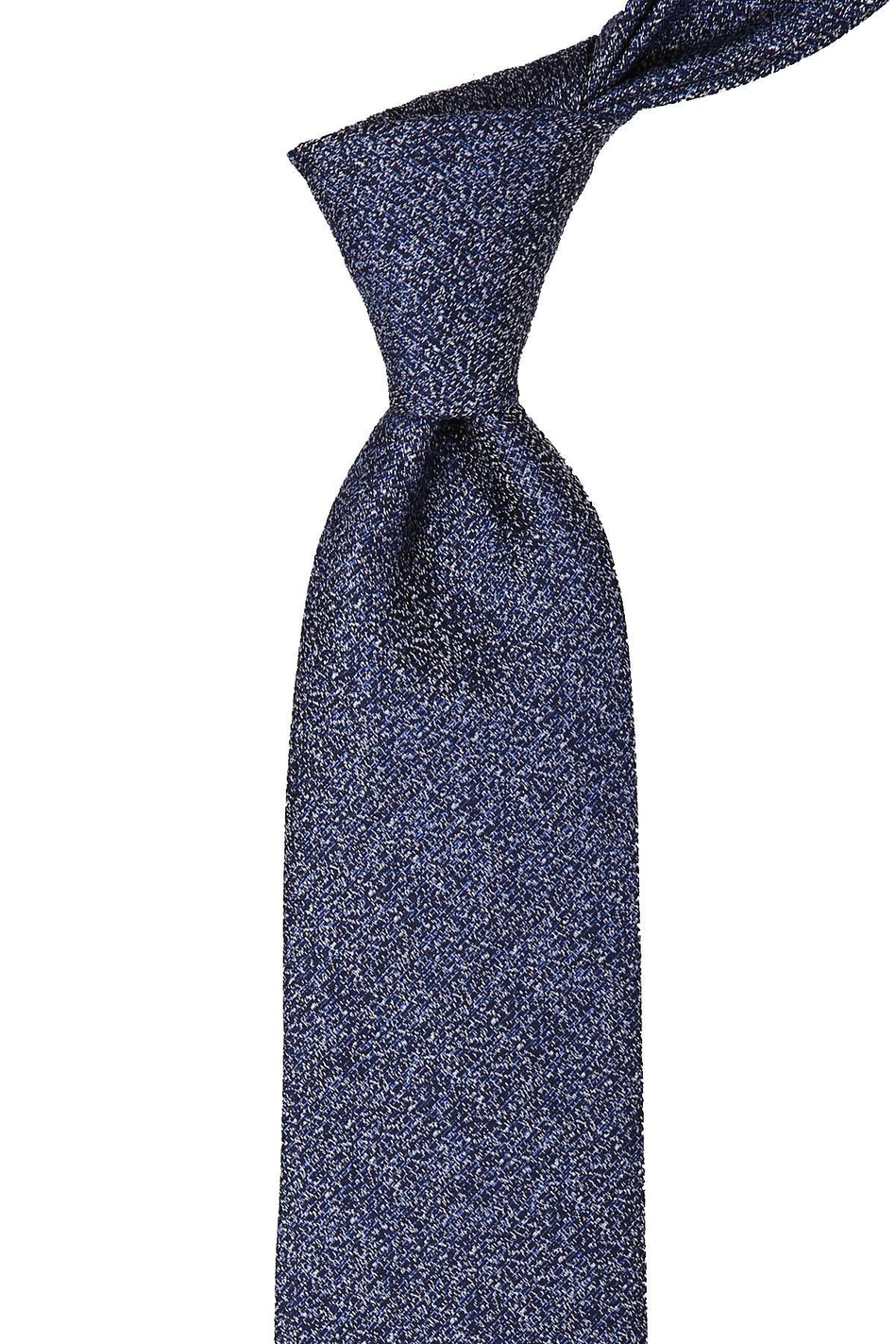 Lacivert Kum Desen Mendilli Klasik Kravat KK10157