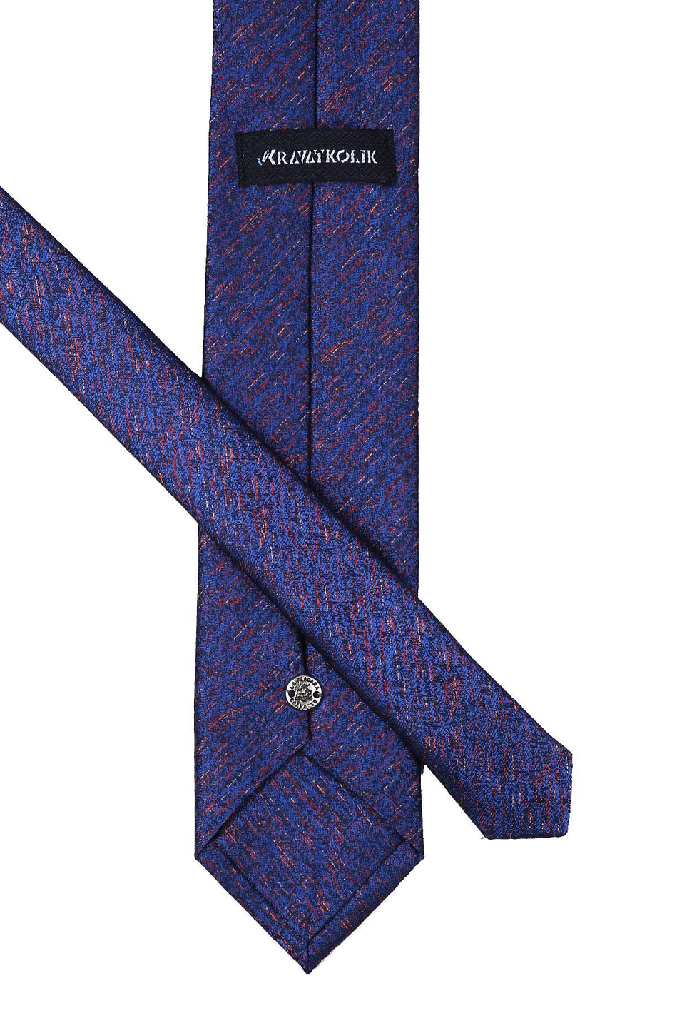 Lacivert Kum Desen Mendilli Klasik Kravat KK10032