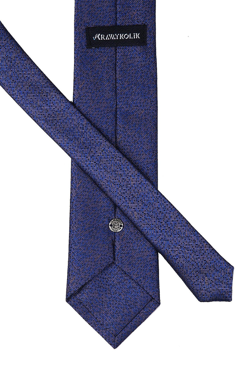 Lacivert Kum Desen Mendilli Klasik Kravat KK9530