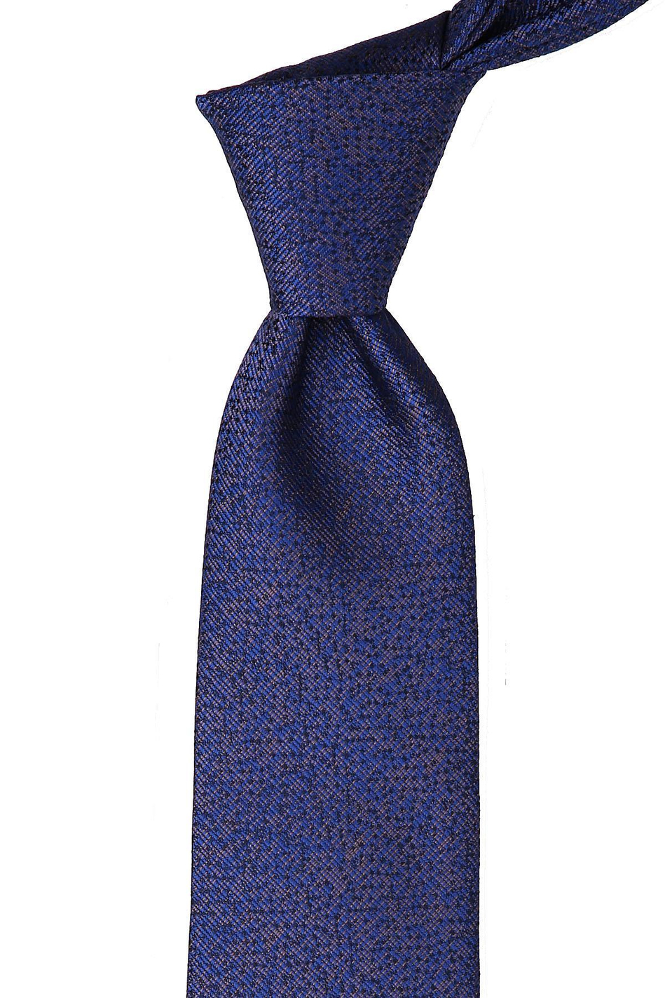 Lacivert Kum Desen Mendilli Klasik Kravat KK9530