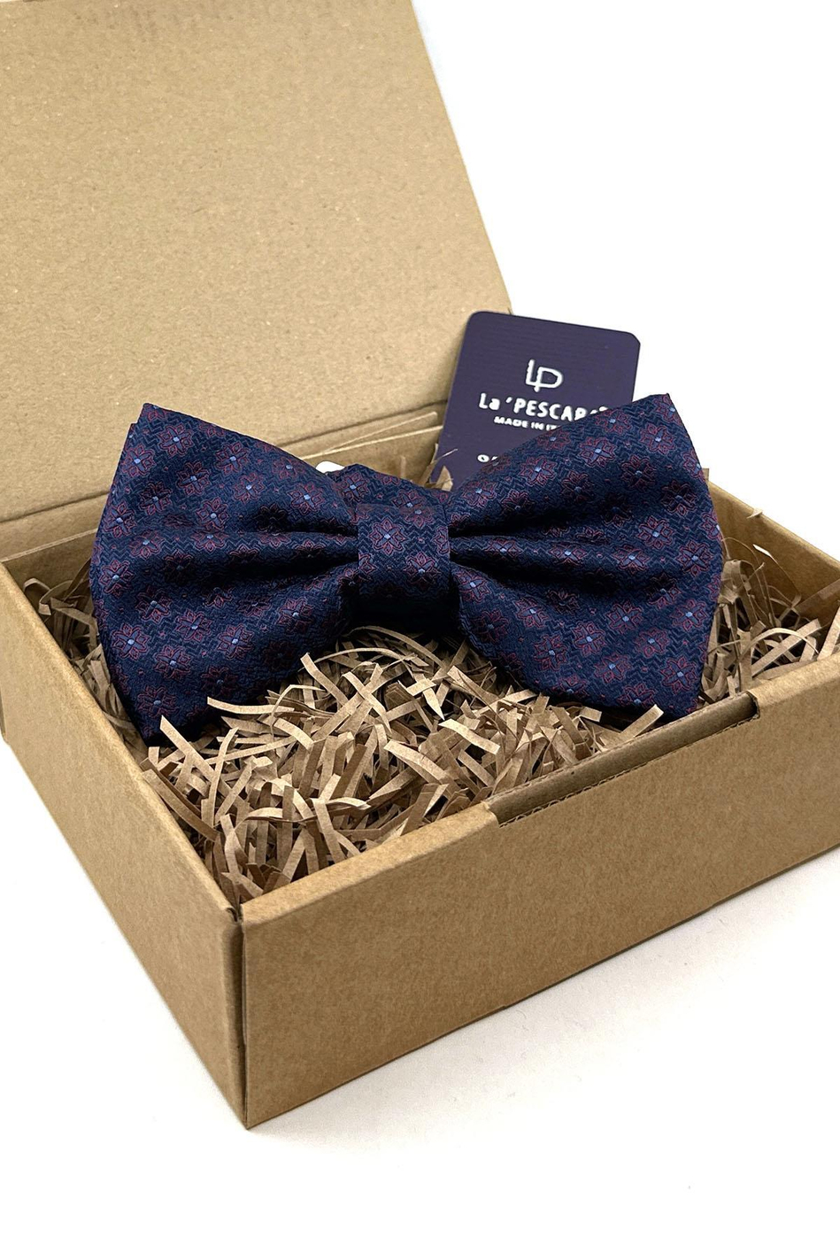 Lacivert Motif Desen Büyük Papyon P1857