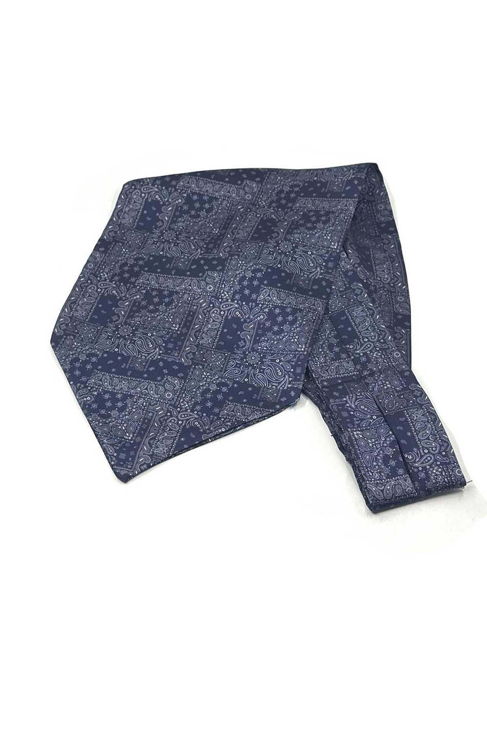 Lacivert Motif Desen Erkek Fular Ascot K669