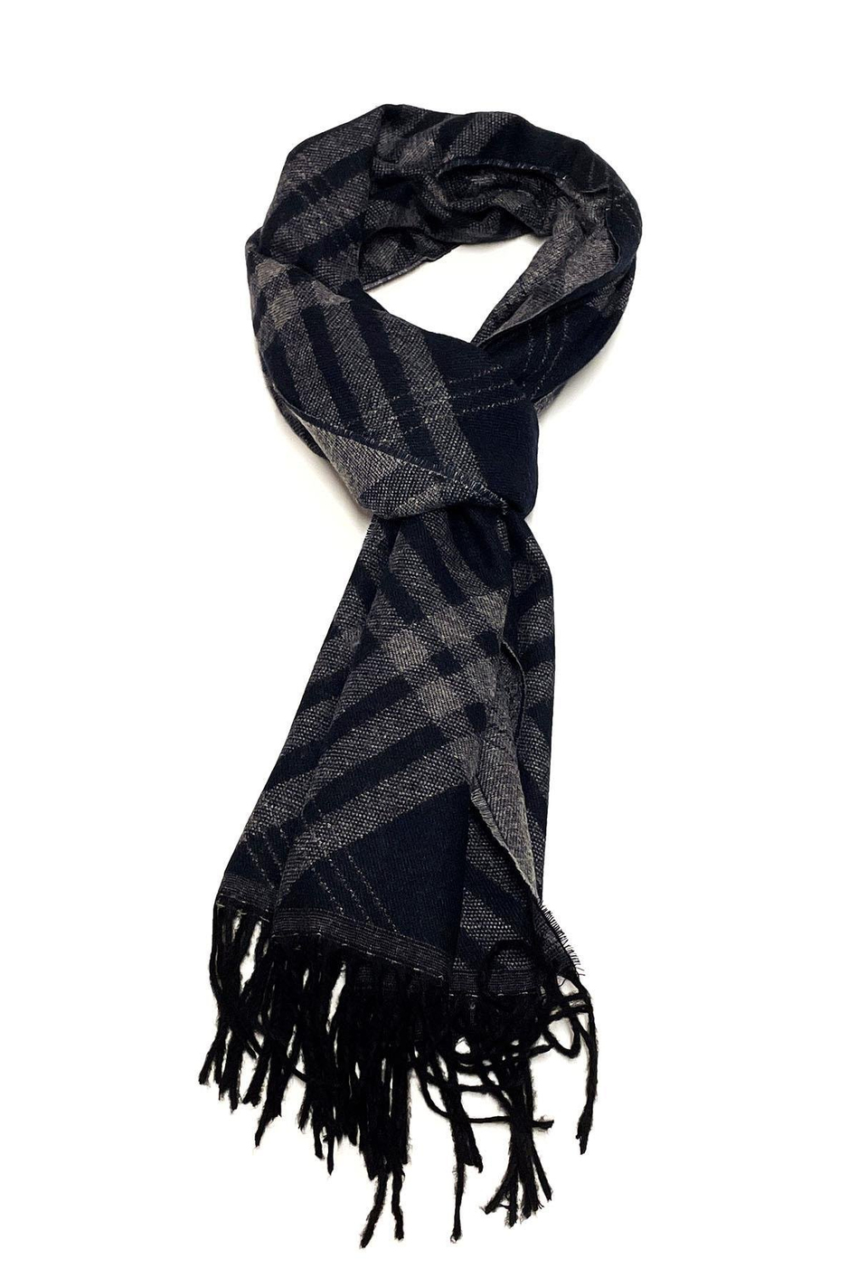 Lacivert Motif Desen Erkek Kaşkol K325