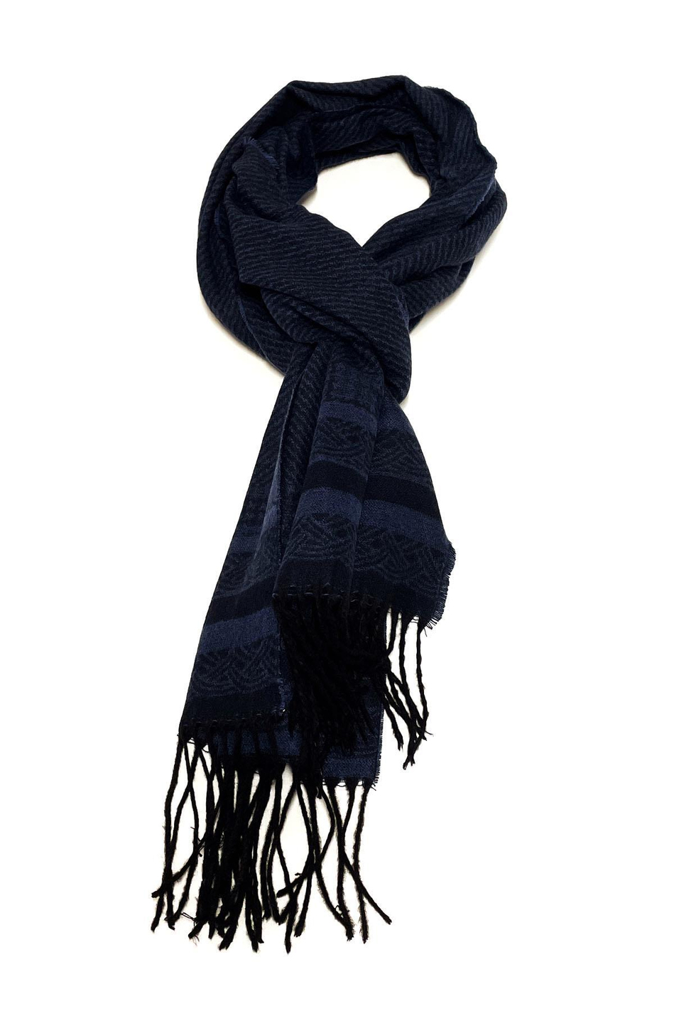 Lacivert Motif Desen Erkek Kaşkol K329