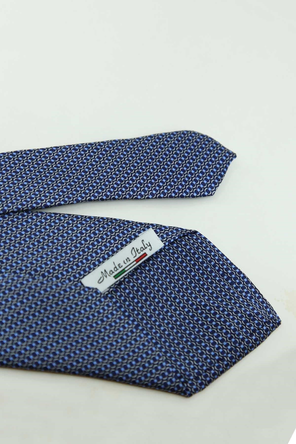 Lacivert Motif Desen İtalyan İpek Kravat İK2555