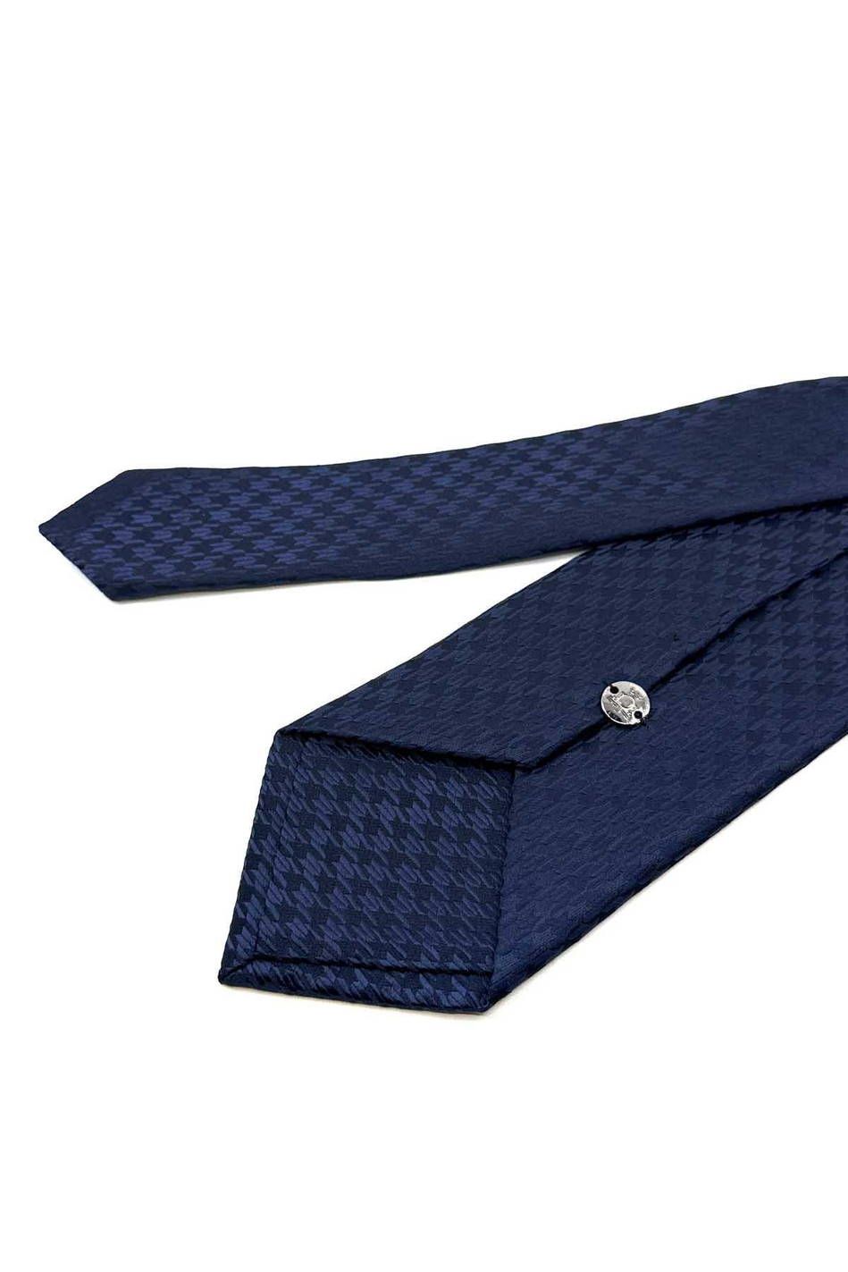 Lacivert Motif Desen Mendilli Klasik Kravat KK12456