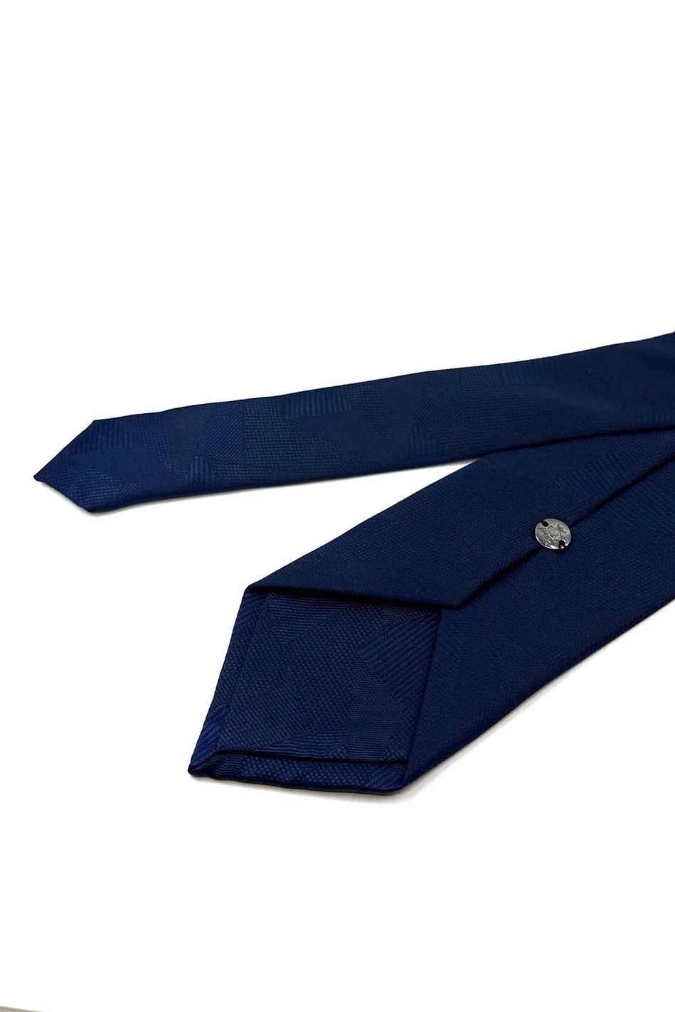 Lacivert Motif Desen Mendilli Klasik Kravat KK12294