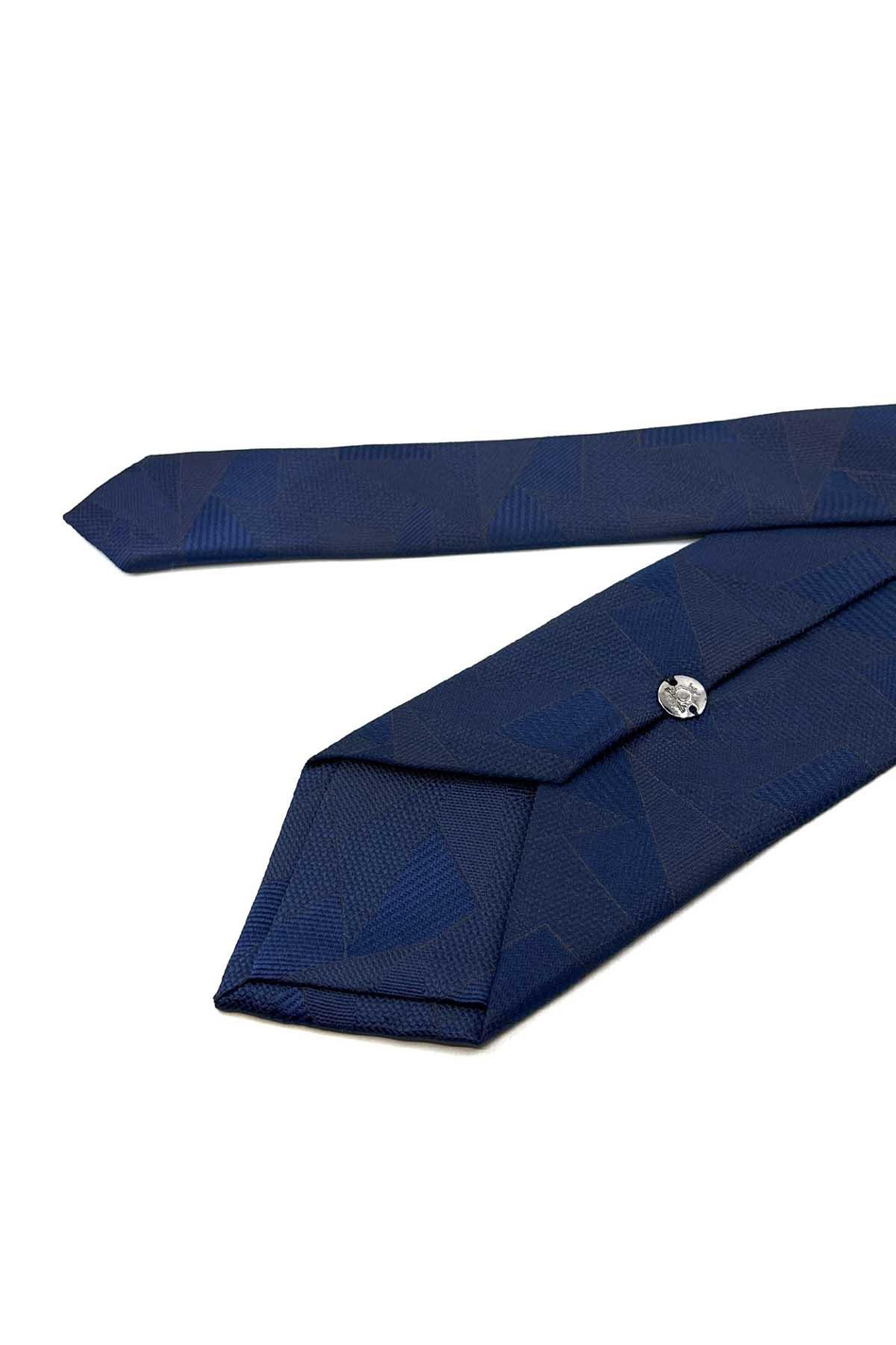 Lacivert Motif Desen Mendilli Klasik Kravat KK12289