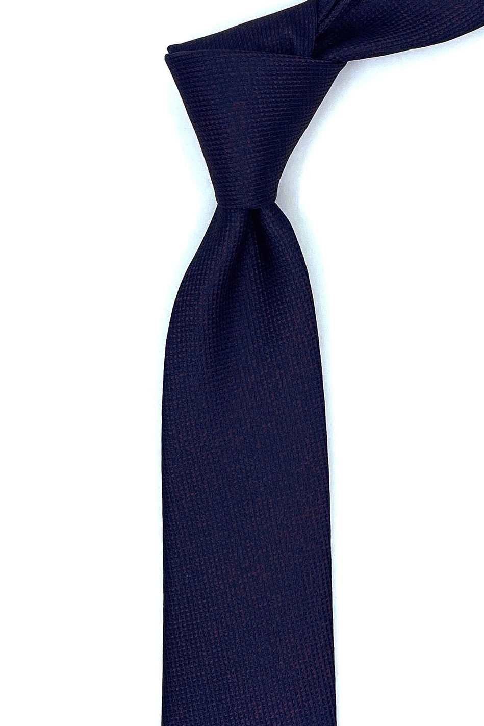 Lacivert Nokta Desen İnce Kravat SK7619