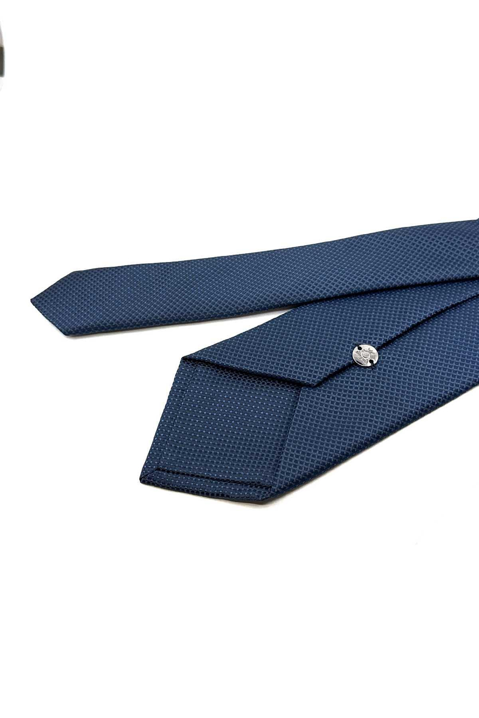 Lacivert Nokta Desen Mendilli Klasik Kravat KK12393
