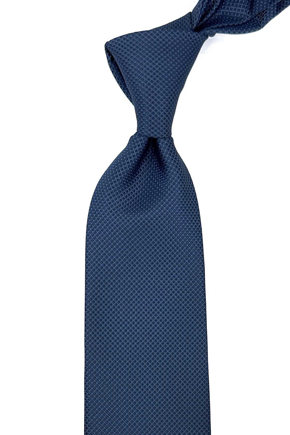 Lacivert Nokta Desen Mendilli Klasik Kravat KK12393
