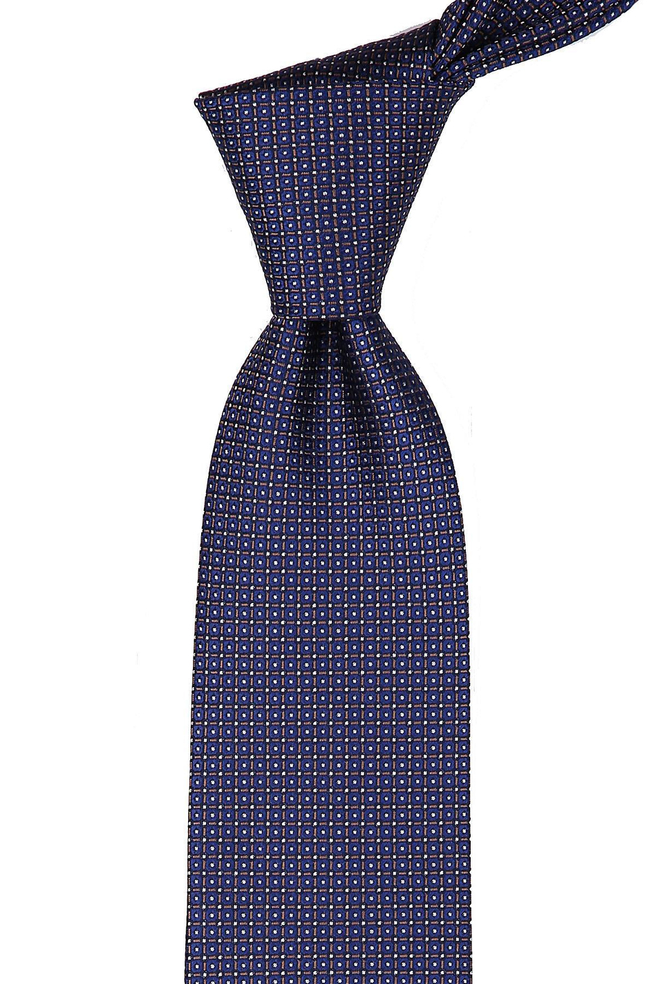Lacivert Nokta Desen Mendilli Klasik Kravat KK9382