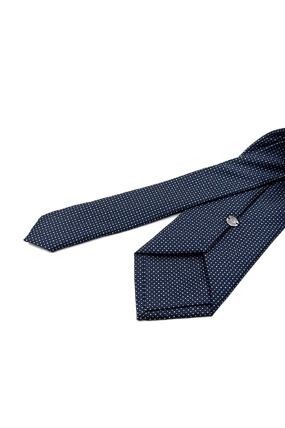 Lacivert Nokta Desen Mendilli Klasik Kravat KK12596