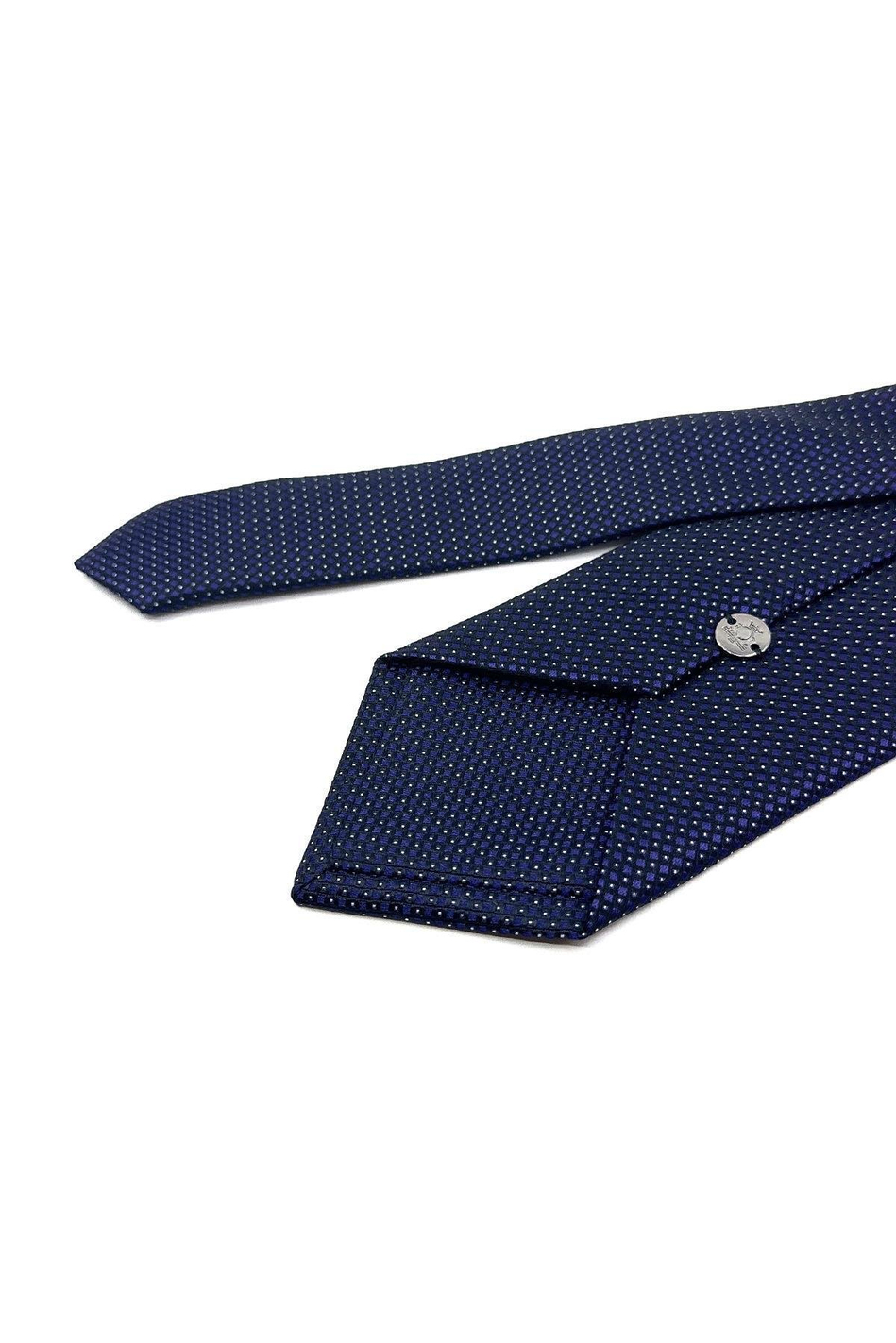 Lacivert Nokta Desen Mendilli Klasik Kravat KK11888