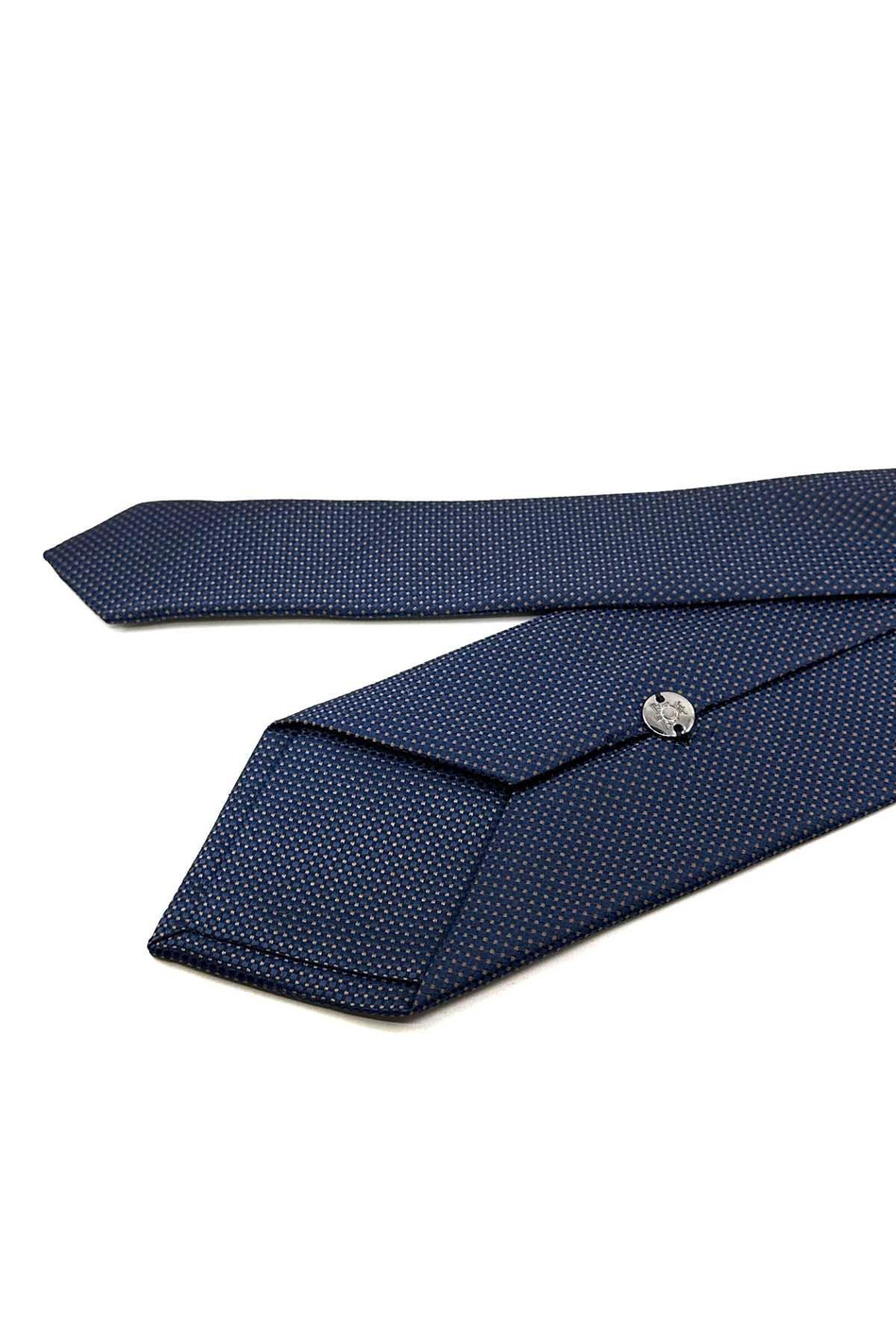 Lacivert Nokta Desen Mendilli Klasik Kravat KK12394