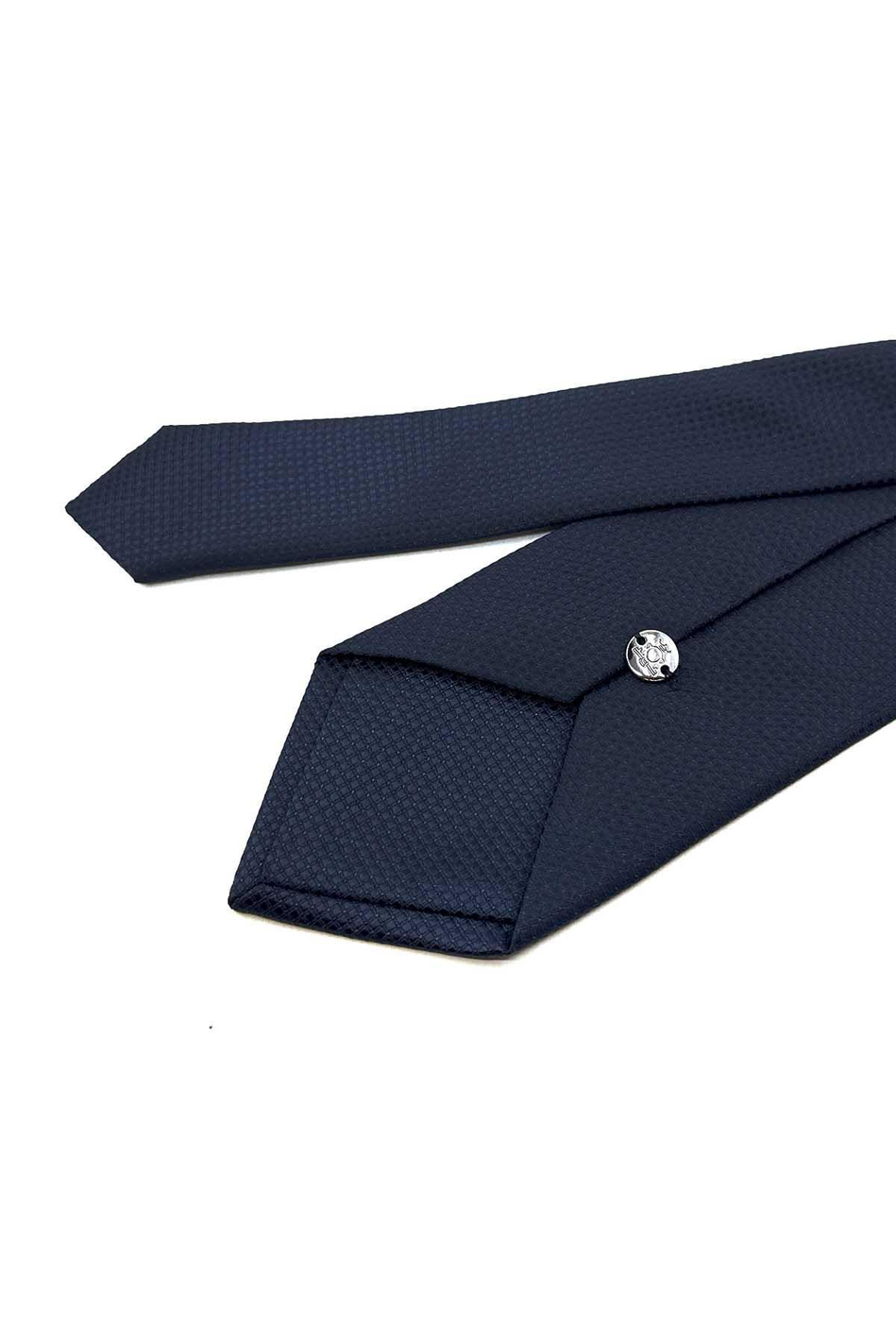 Lacivert Nokta Desen Mendilli Klasik Kravat KK12336