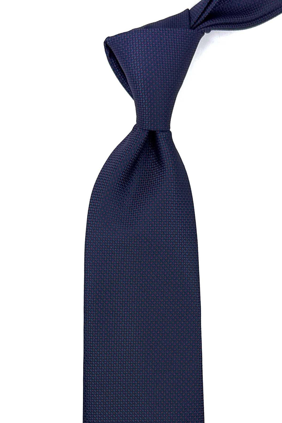 Lacivert Nokta Desen Mendilli Klasik Kravat KK12396