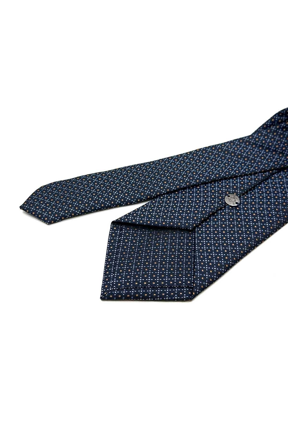 Lacivert Nokta Desen Mendilli Klasik Kravat KK12902