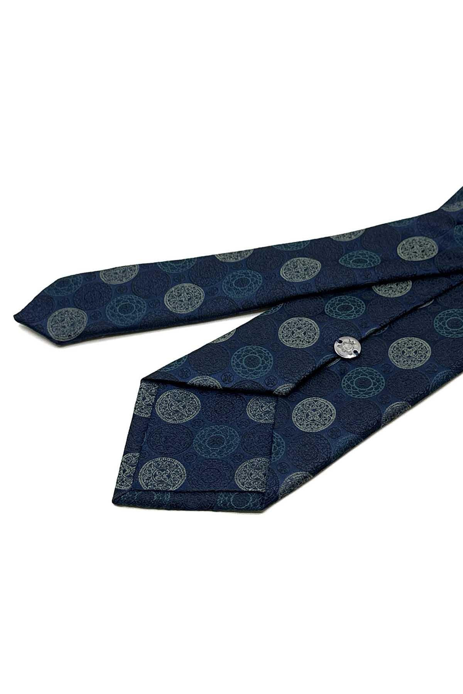 Lacivert Puantiye Desen Mendilli Klasik Kravat KK12993
