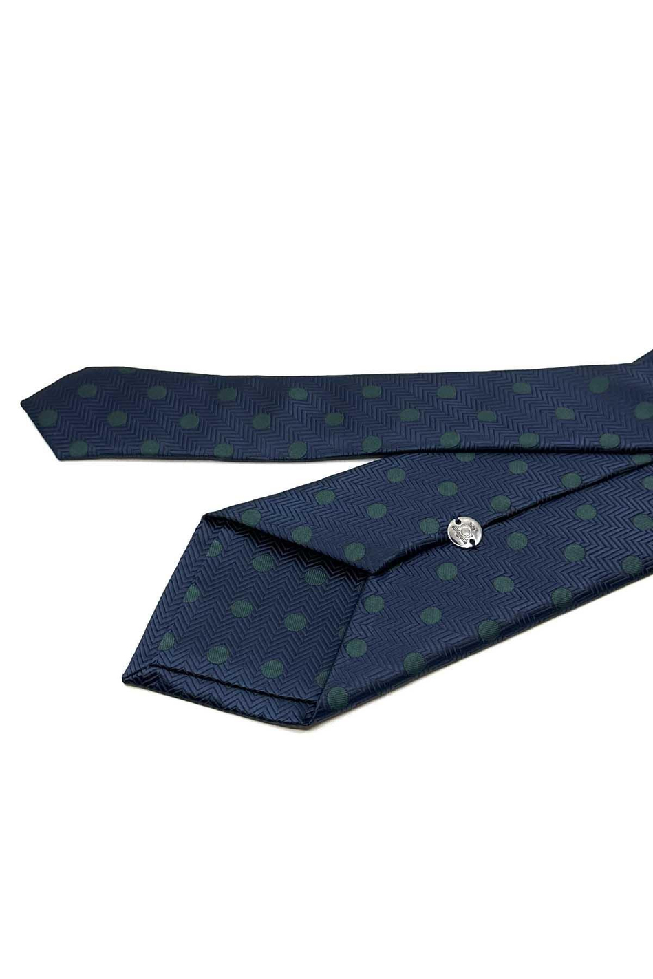 Lacivert Puantiye Desen Mendilli Klasik Kravat KK13100