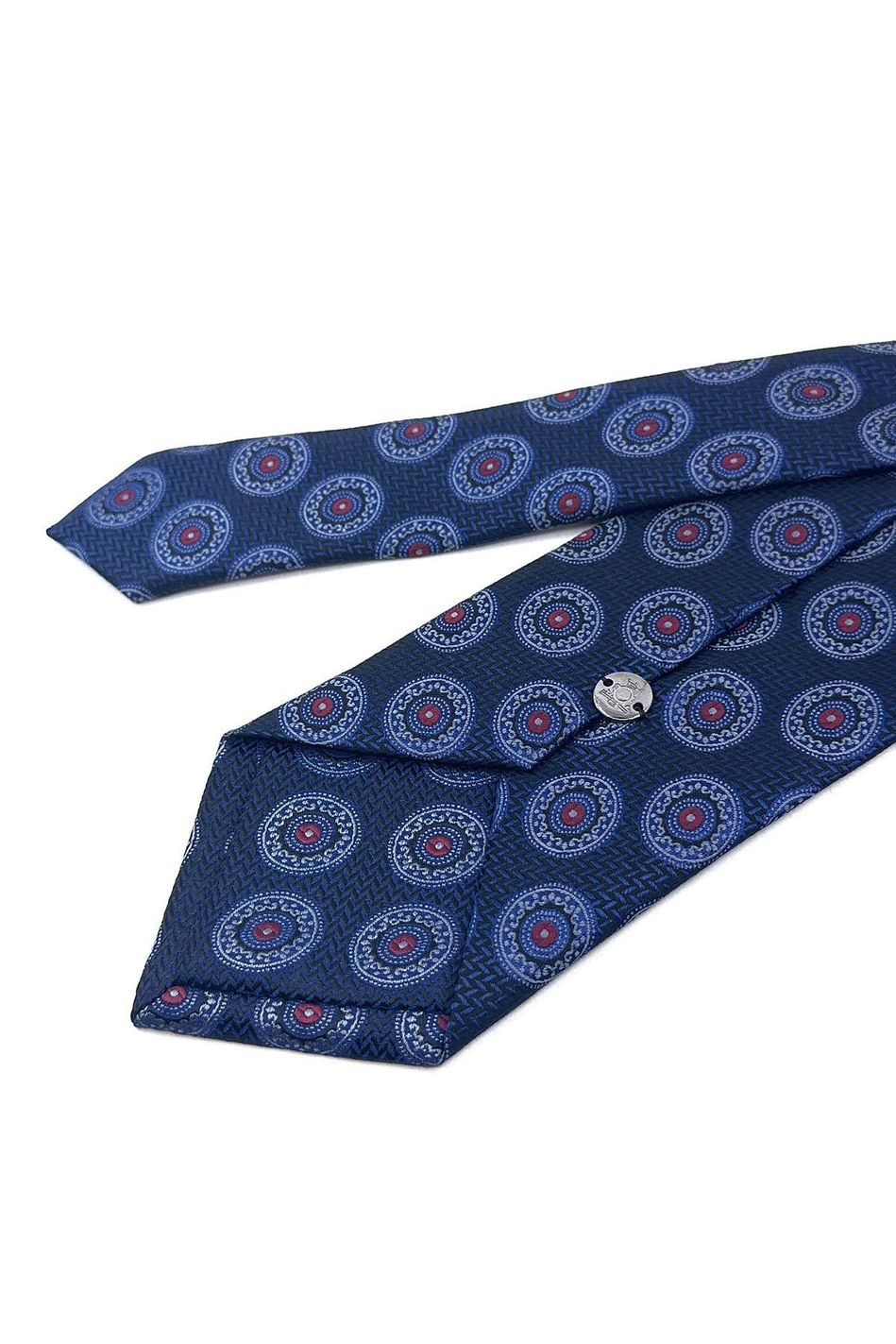 Lacivert Puantiye Desen Mendilli Klasik Kravat KK11811