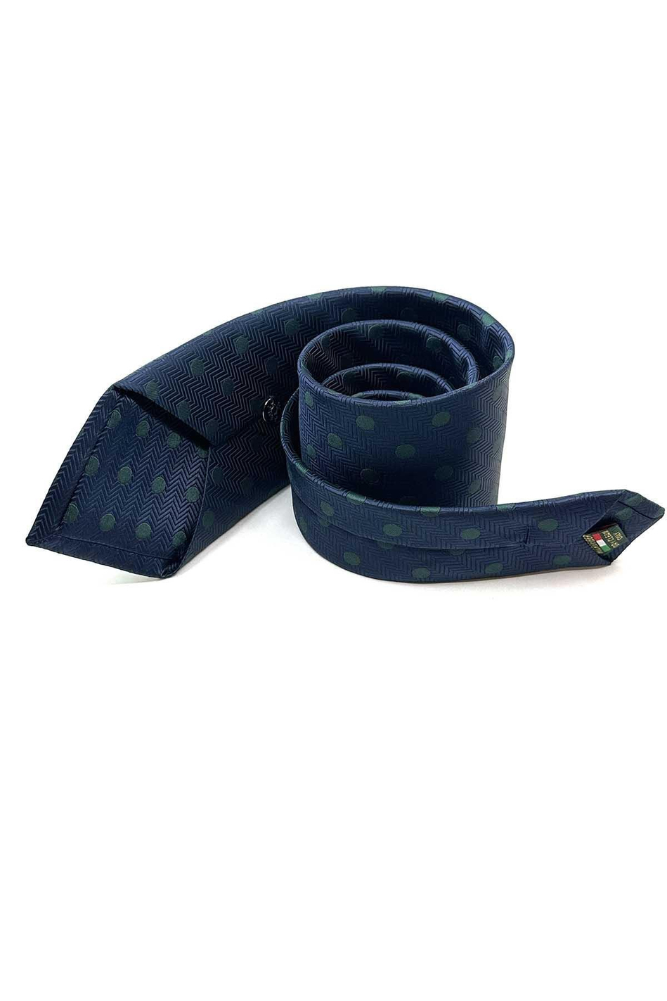 Lacivert Puantiye Desen Mendilli Klasik Kravat KK13100