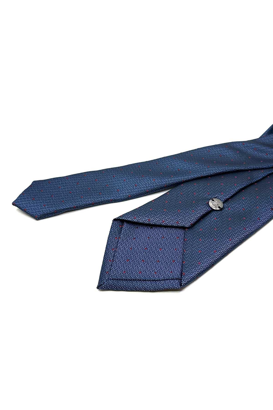 Lacivert Puantiye Desen Mendilli Klasik Kravat KK12895