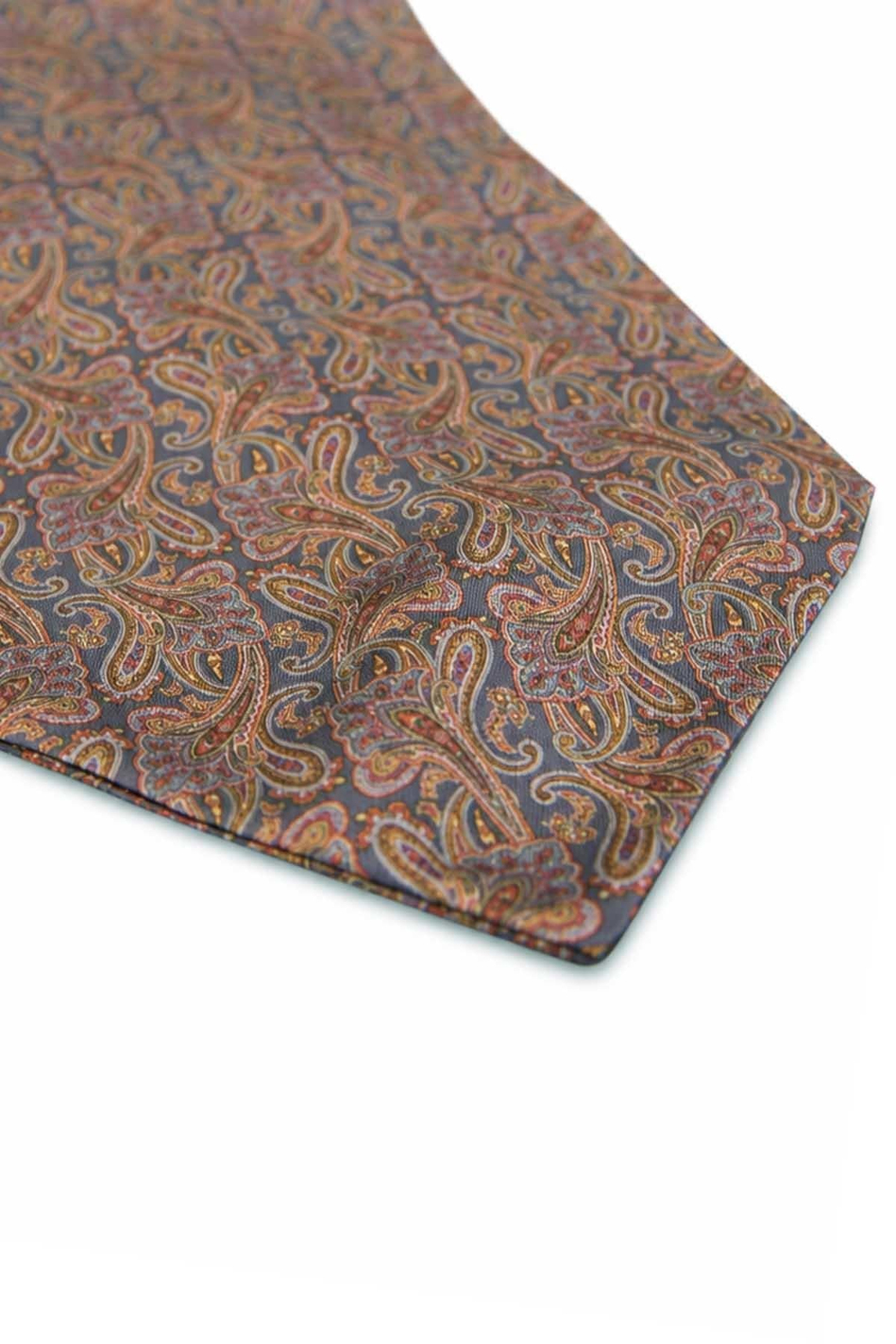 Lacivert Şal Desen Ascot Kravat K685