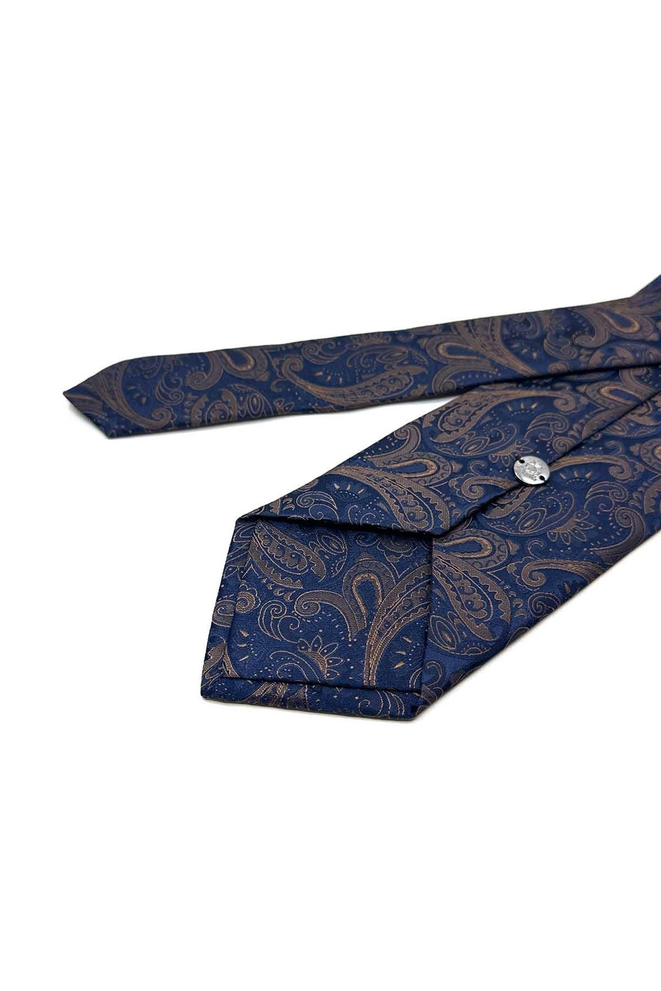 Lacivert Şal Desen Mendilli Klasik Kravat KK13118